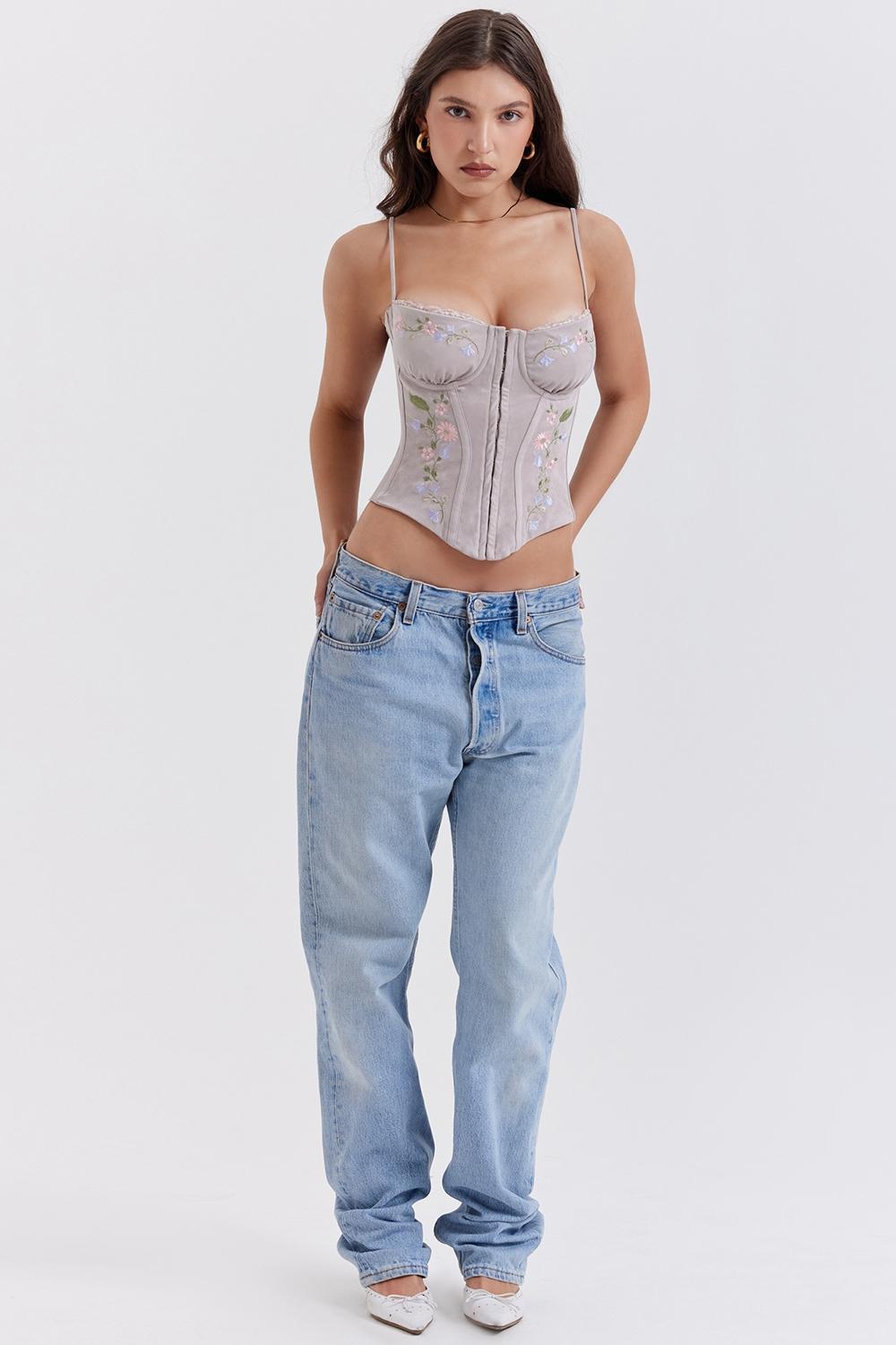 Petunia Light Lavender Embroidered Corset Product Image