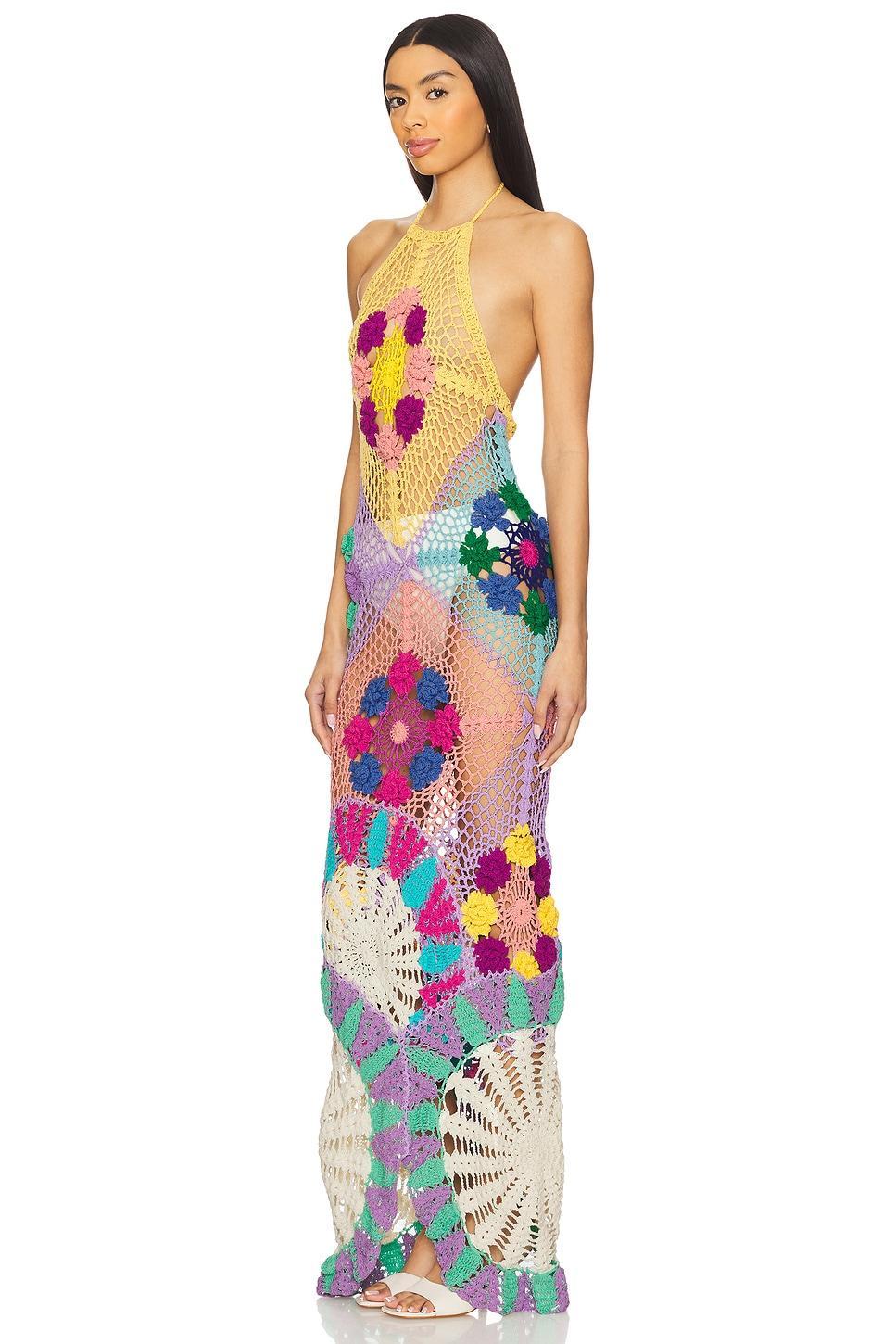 Rowan Crochet Maxi Dress Oceanus Product Image