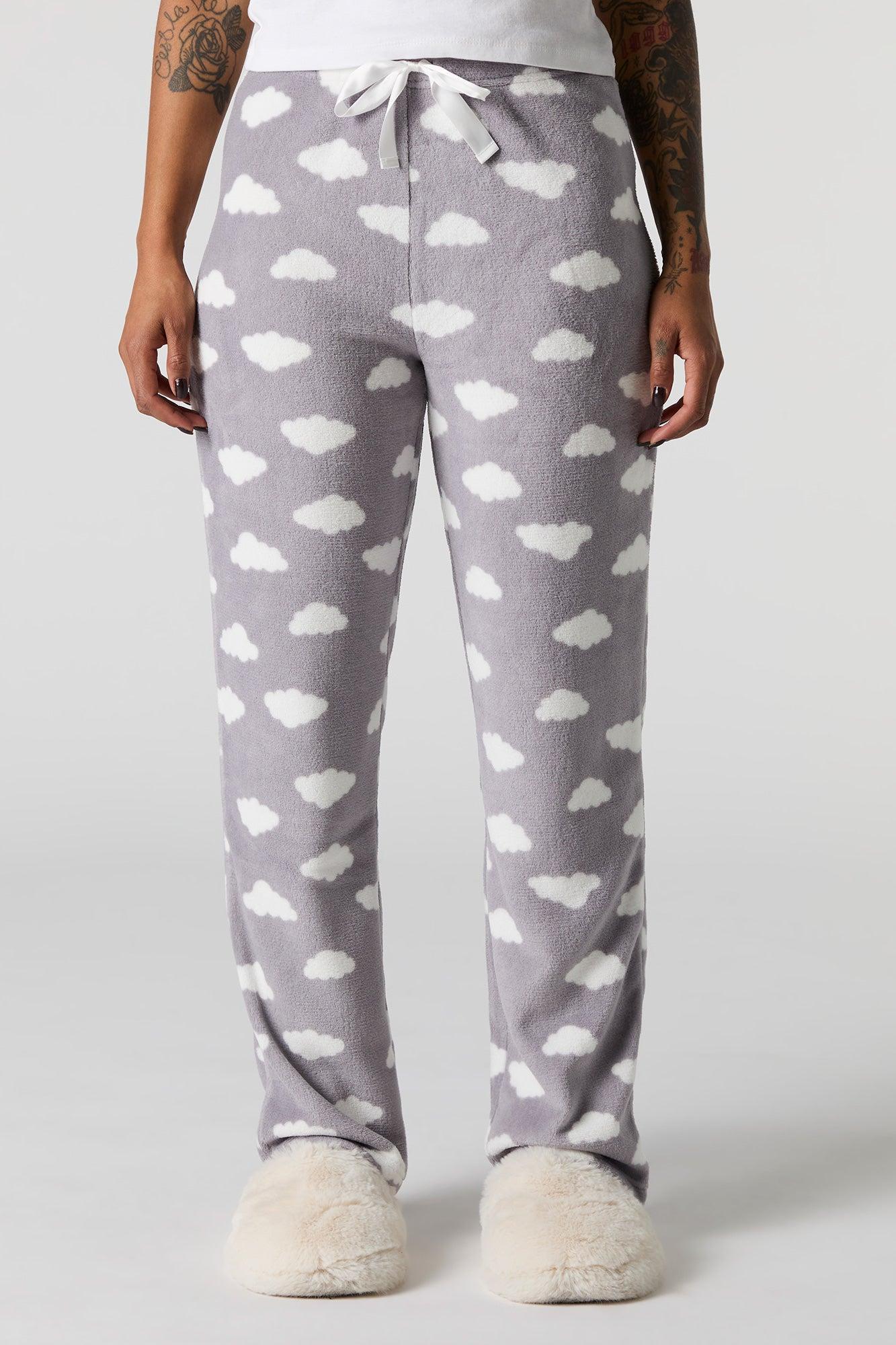 Printed Plush Pajama Pant Female Product Image