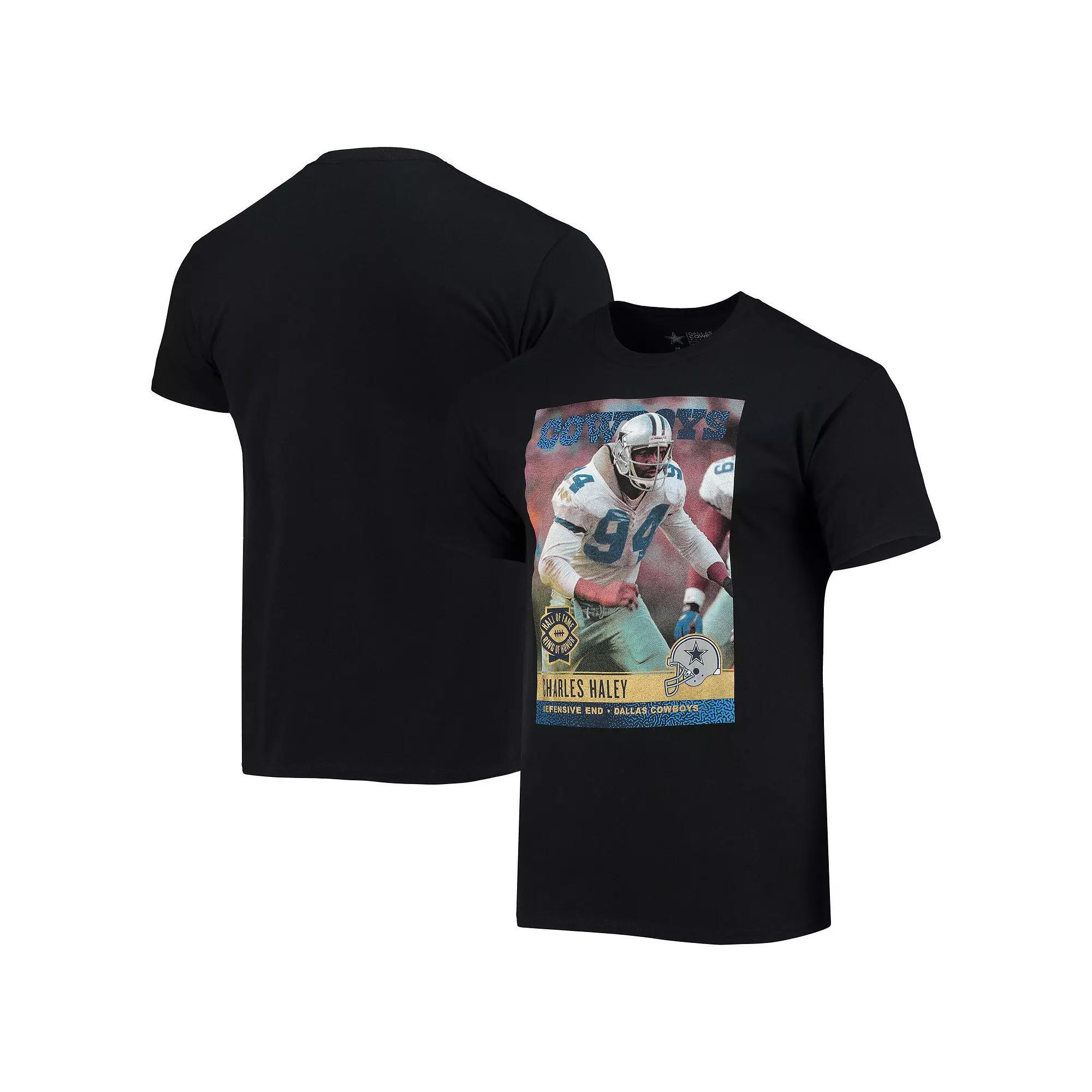 Men's Charles Haley Black Dallas Cowboys Name & Number T-Shirt, Size: Small Product Image