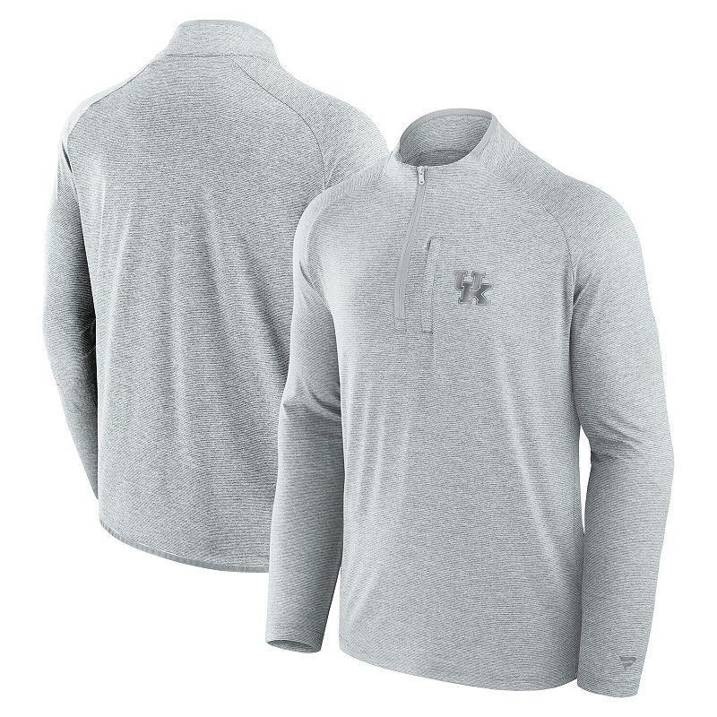 Men's Fanatics Gray Oklahoma Sooners Mock Neck Half-Zip Pullover Jacket, Size: Small, Grey Product Image