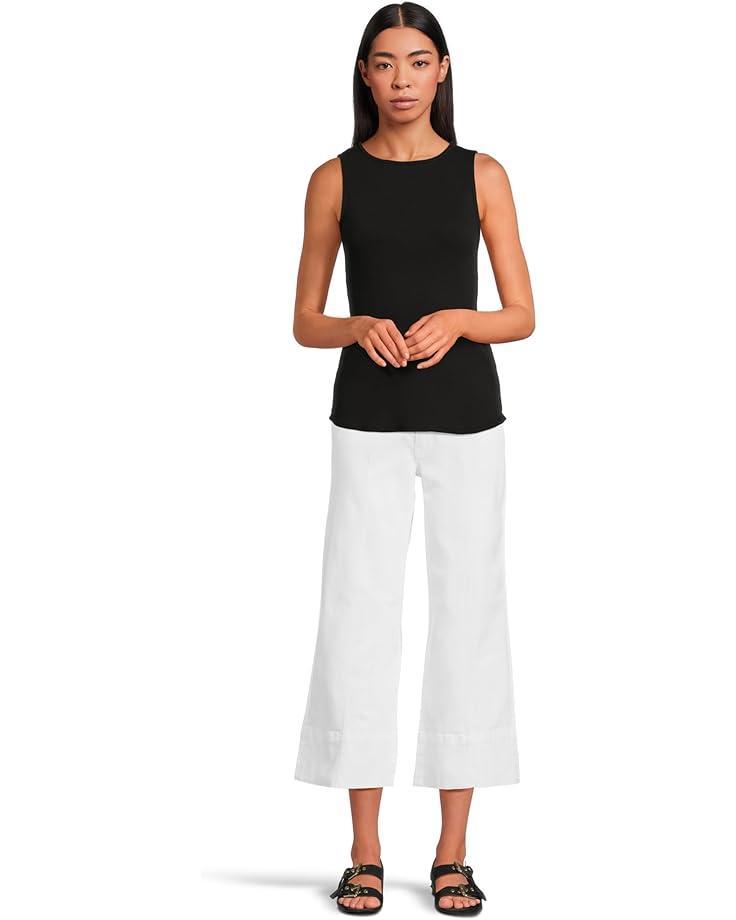 Gwen High-Rise Wide Leg Raw Hem 5 Pockets Zipper Fly Product Image