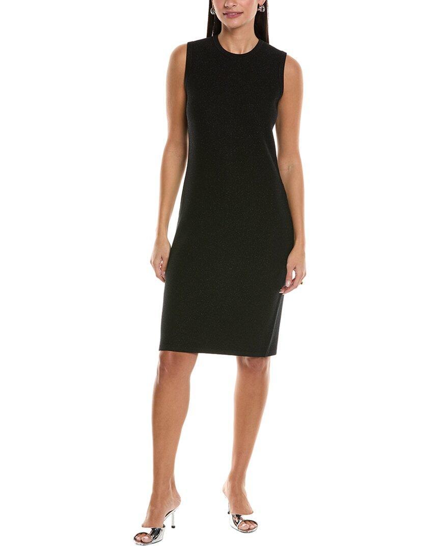 ST JOHN Textured Tweed Shift Dress In Black Product Image