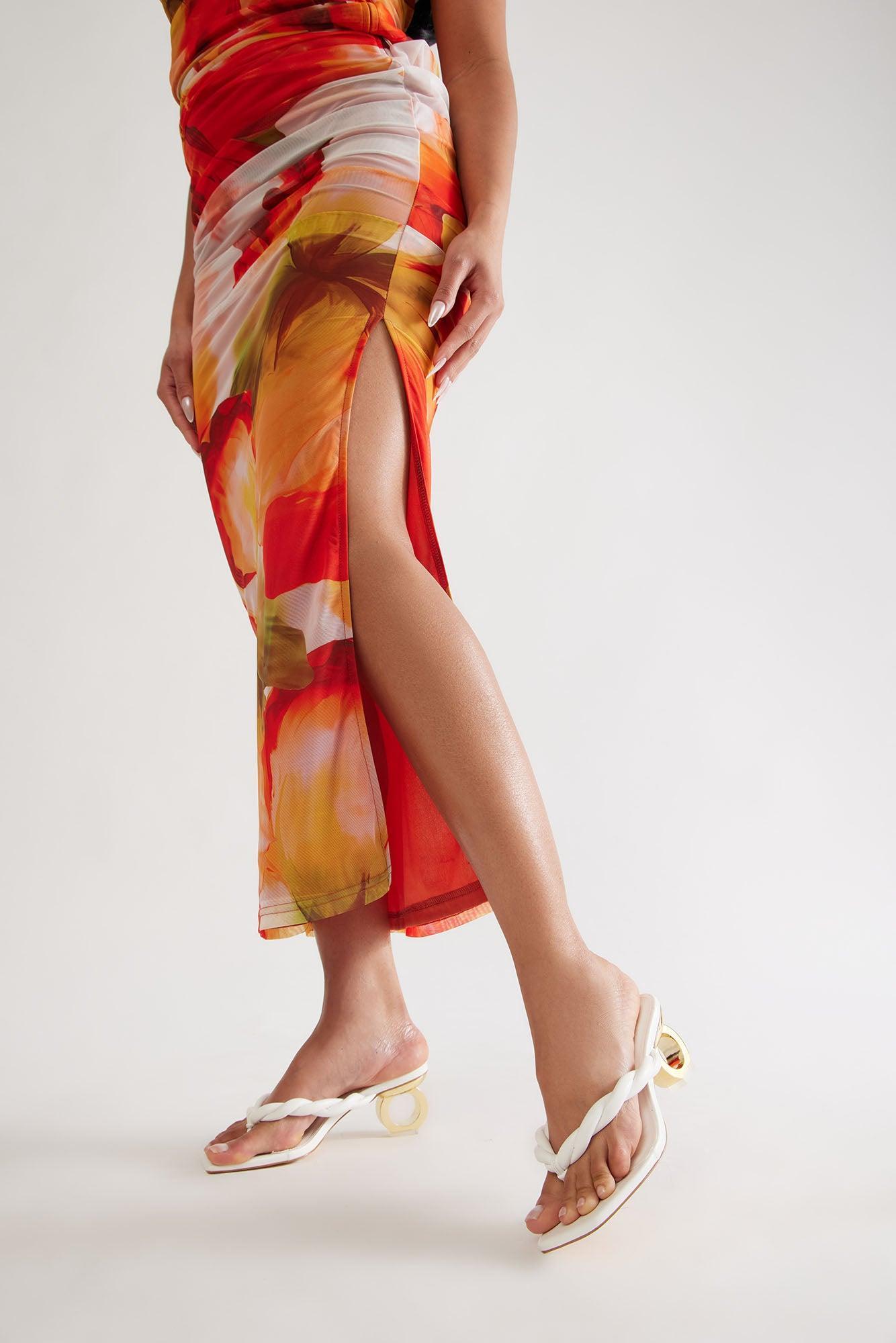 Gizelle Novelty Thong Mules - White Product Image