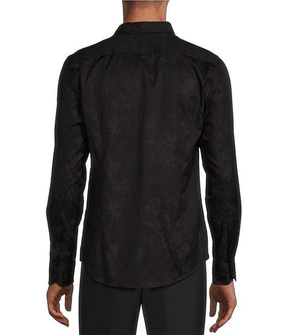 Murano Big & Tall Slim Fit Jacquard Long Sleeve Woven Shirt Product Image