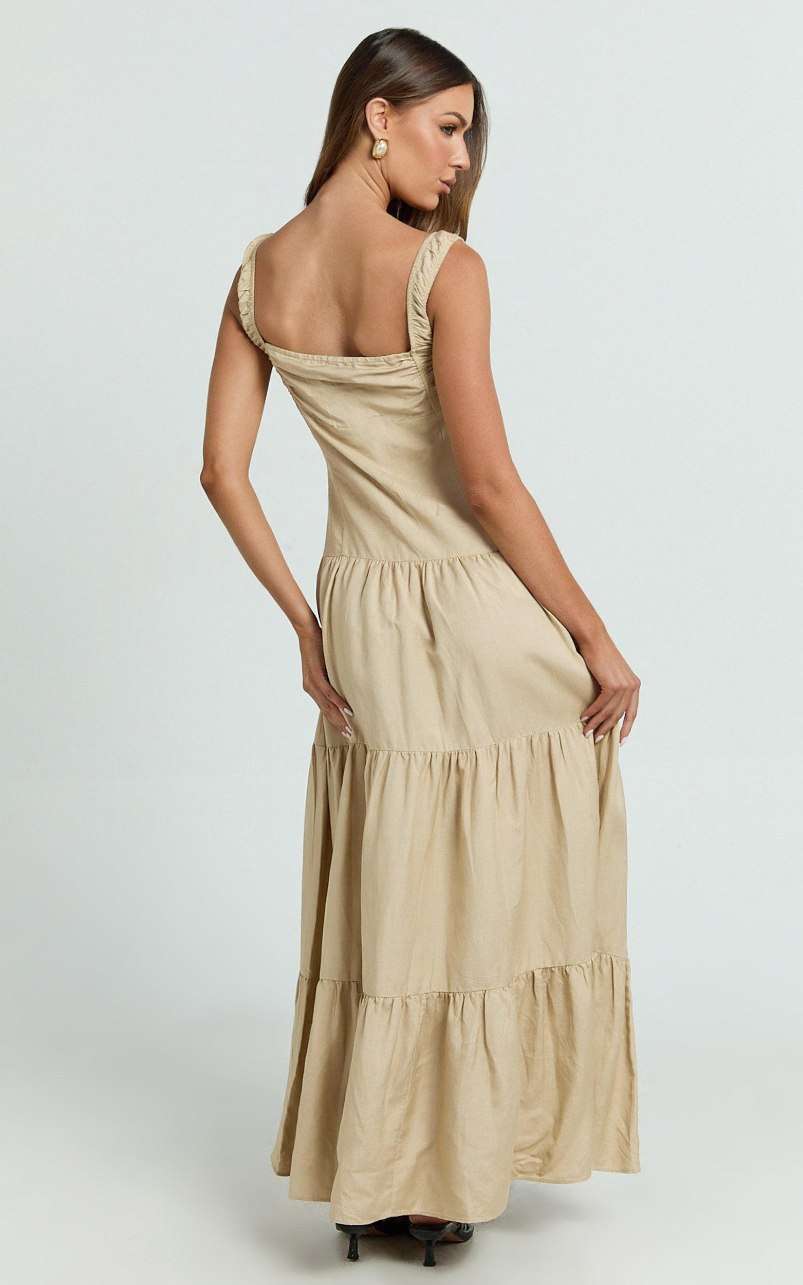 Lioness - Heart Shaped Maxi Dress in Deep Wheat Product Image