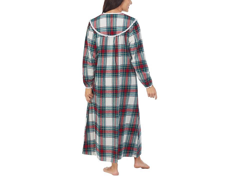 Lanz of Salzburg Classic 50 Open Neck Gown Plaid) Women's Pajama Product Image