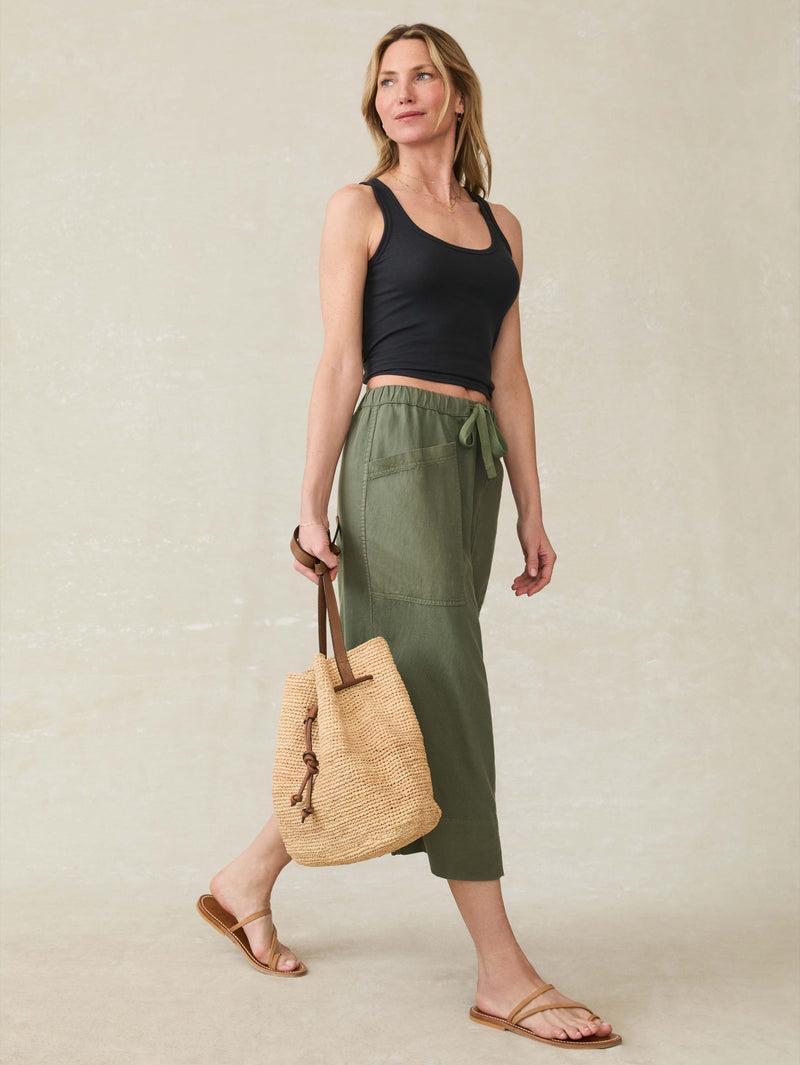 Topanga Drape Utility Skirt - Thyme Product Image