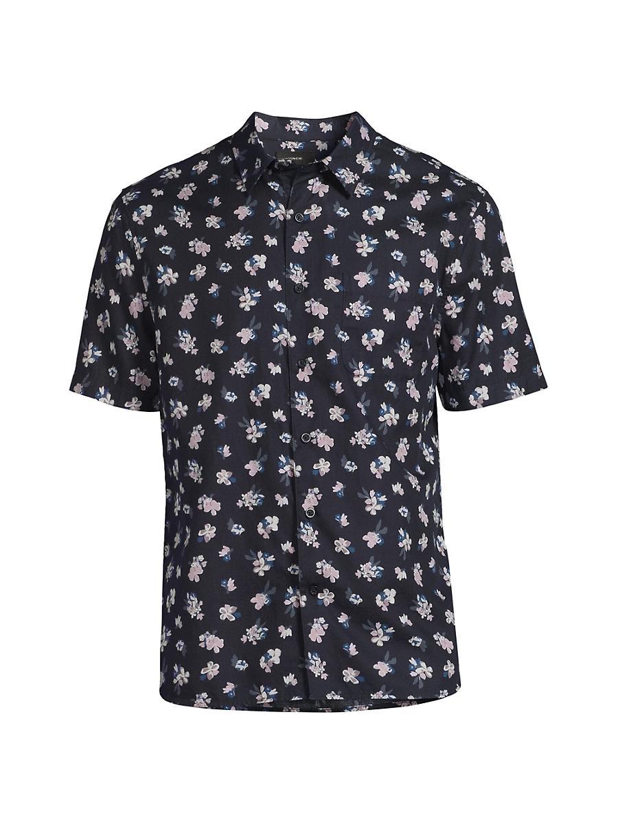 Mens Mini Bouquet Floral Cotton-Blend Shirt Product Image