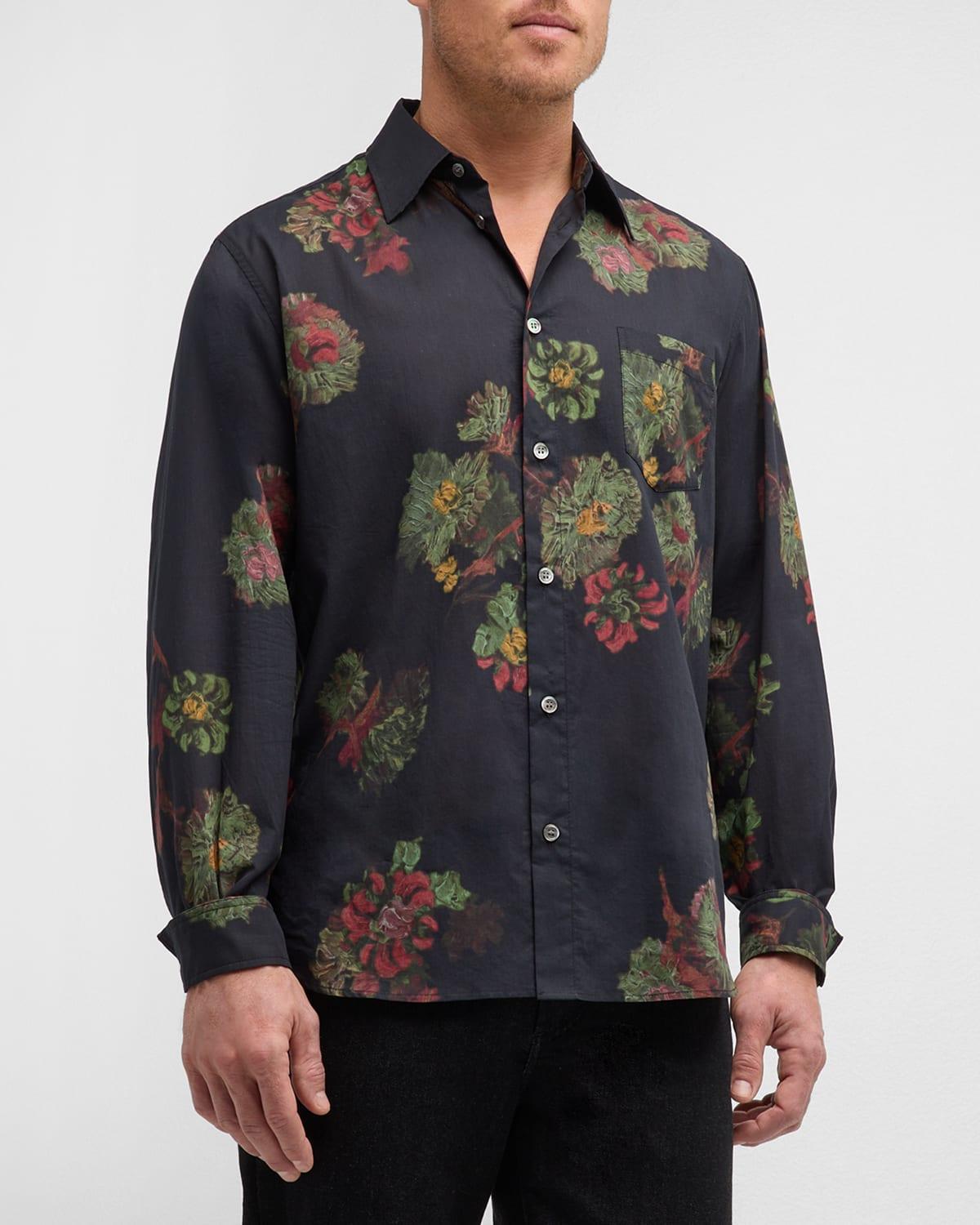 Men's Cloak Forest Floral Button-Down Shirt Product Image