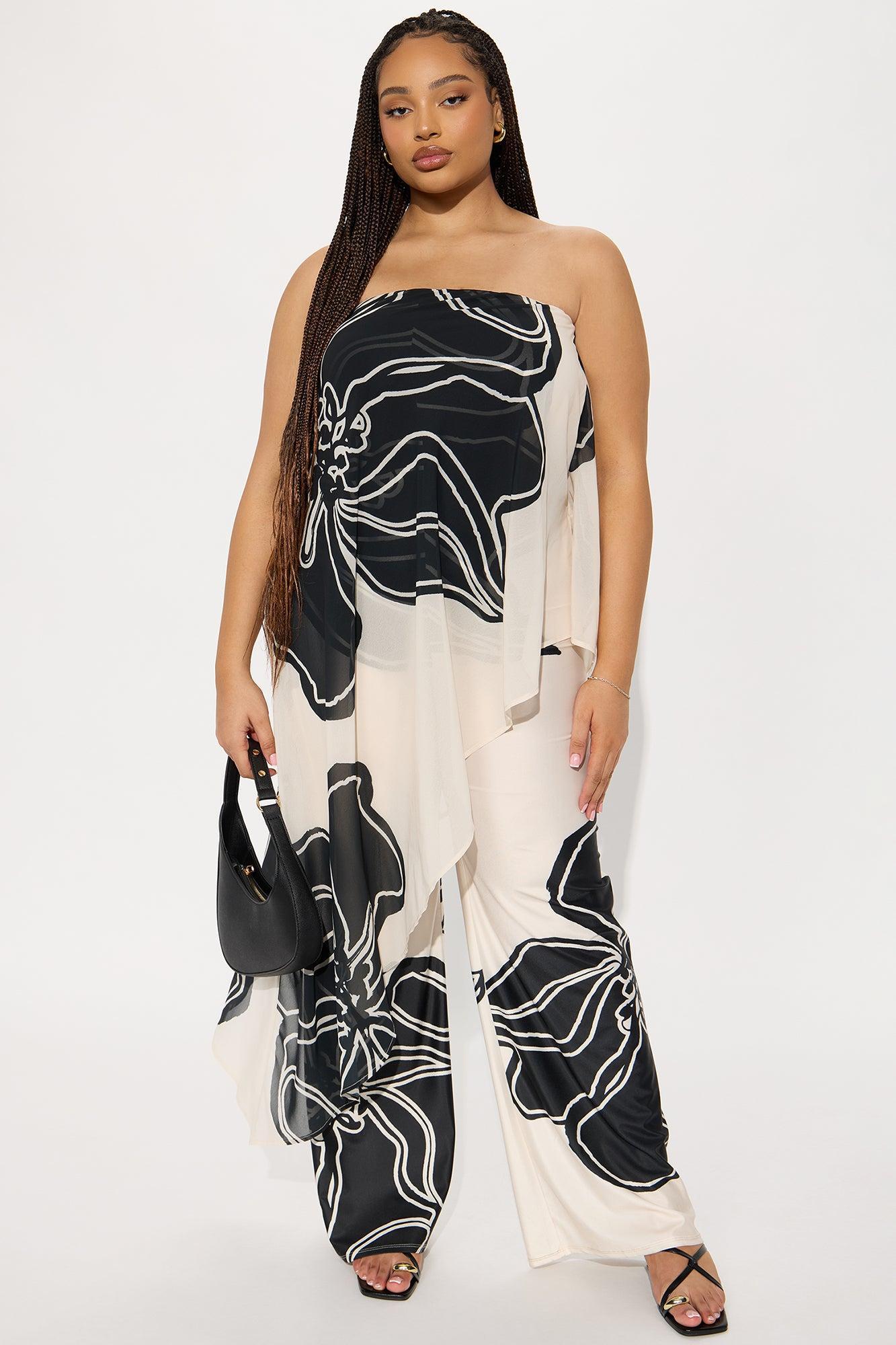 Mia Flowy Floral Jumpsuit - Ivory/combo Product Image