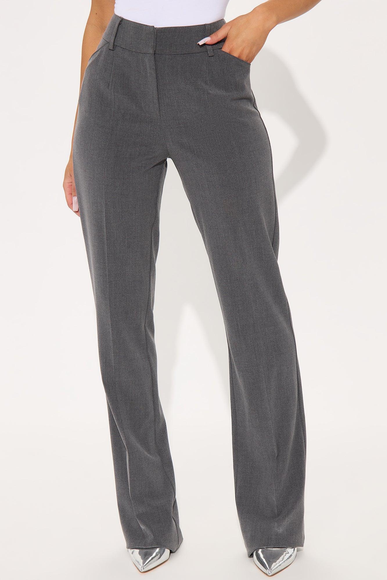 Tall Tasha Dressy High Rise Pants - Charcoal Product Image