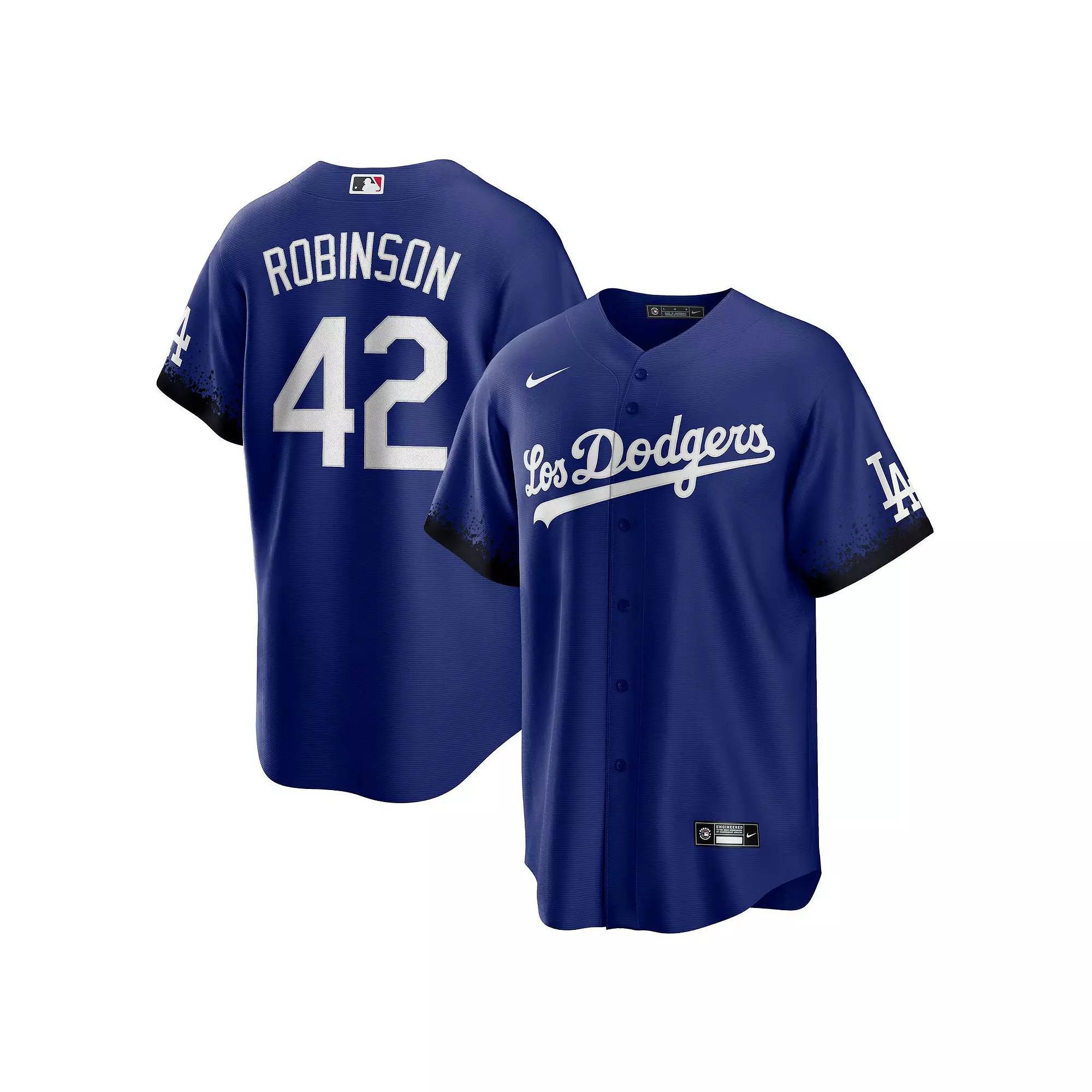 Men's Nike Jackie Robinson Royal Los Angeles Dodgers City Connect Replica Player Jersey, Size: Medium, Team Product Image