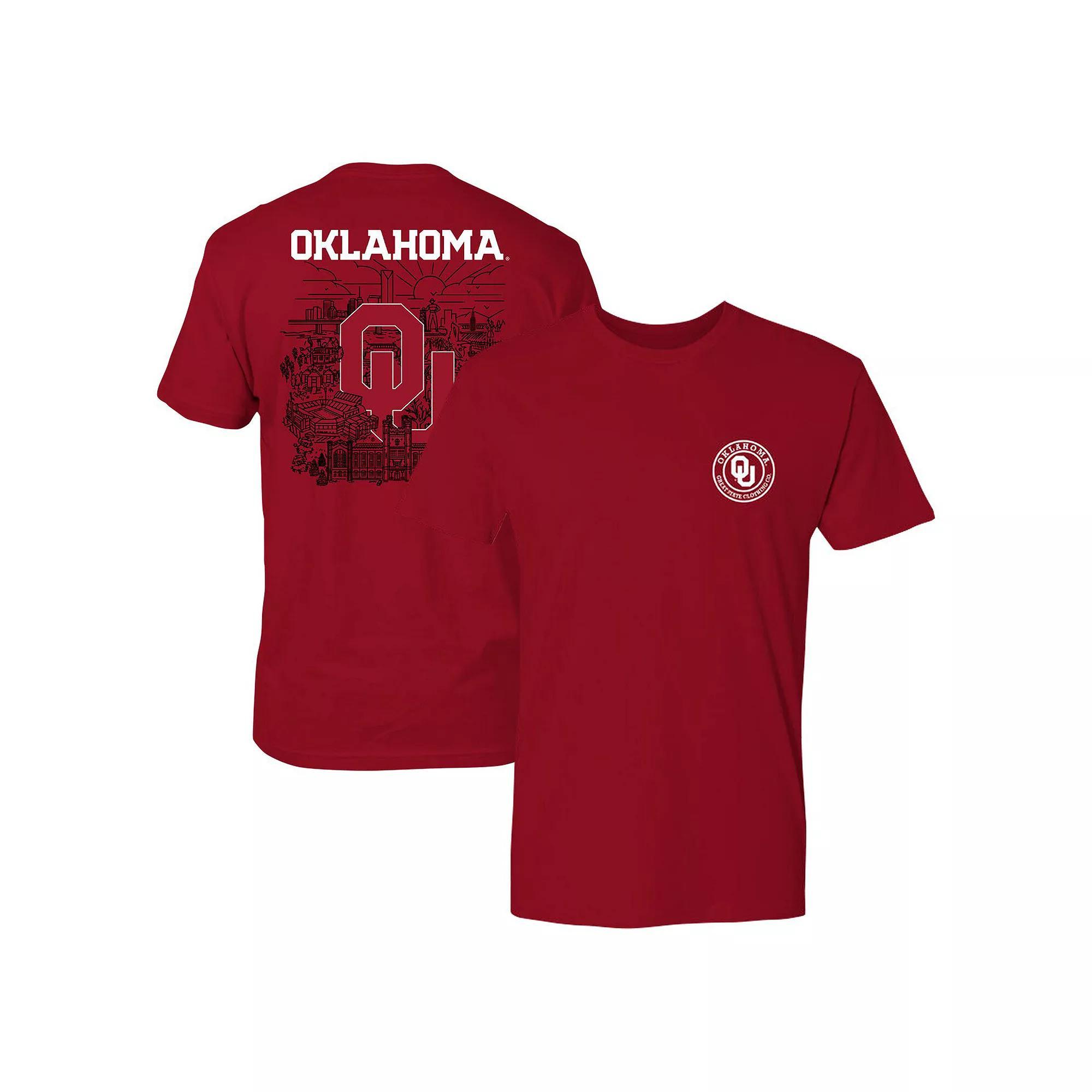 Men's Crimson Oklahoma Sooners City Line T-Shirt, Size: Medium, Red Product Image