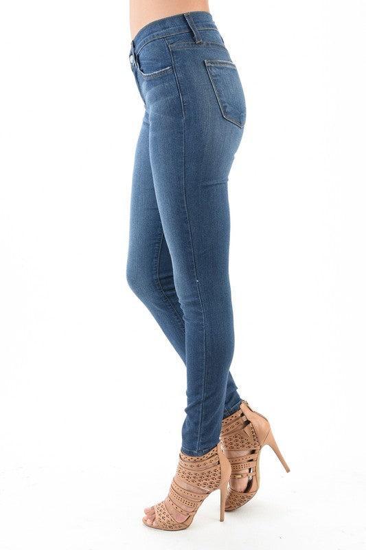 JB-8390   Dark Blue Stretch Skinny Jeans Product Image