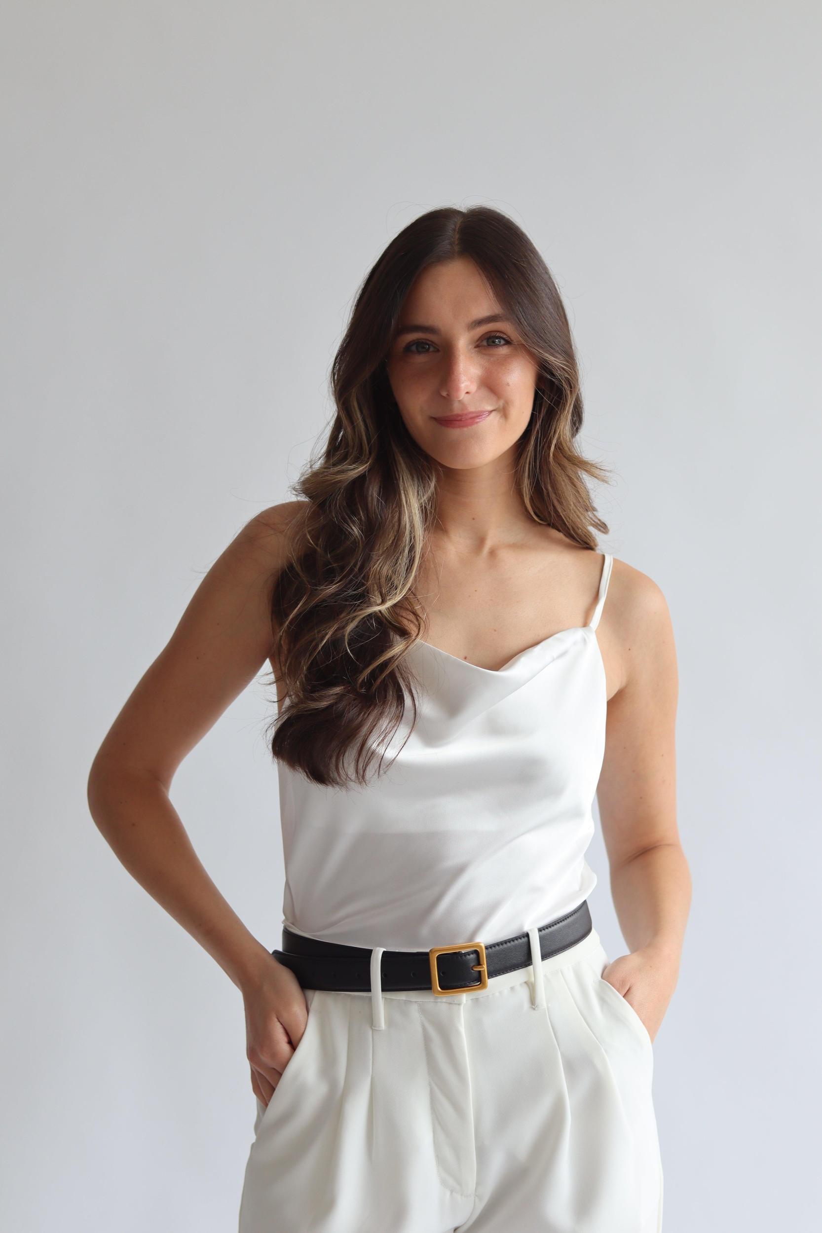 Satin Cowl Crop Cami Product Image