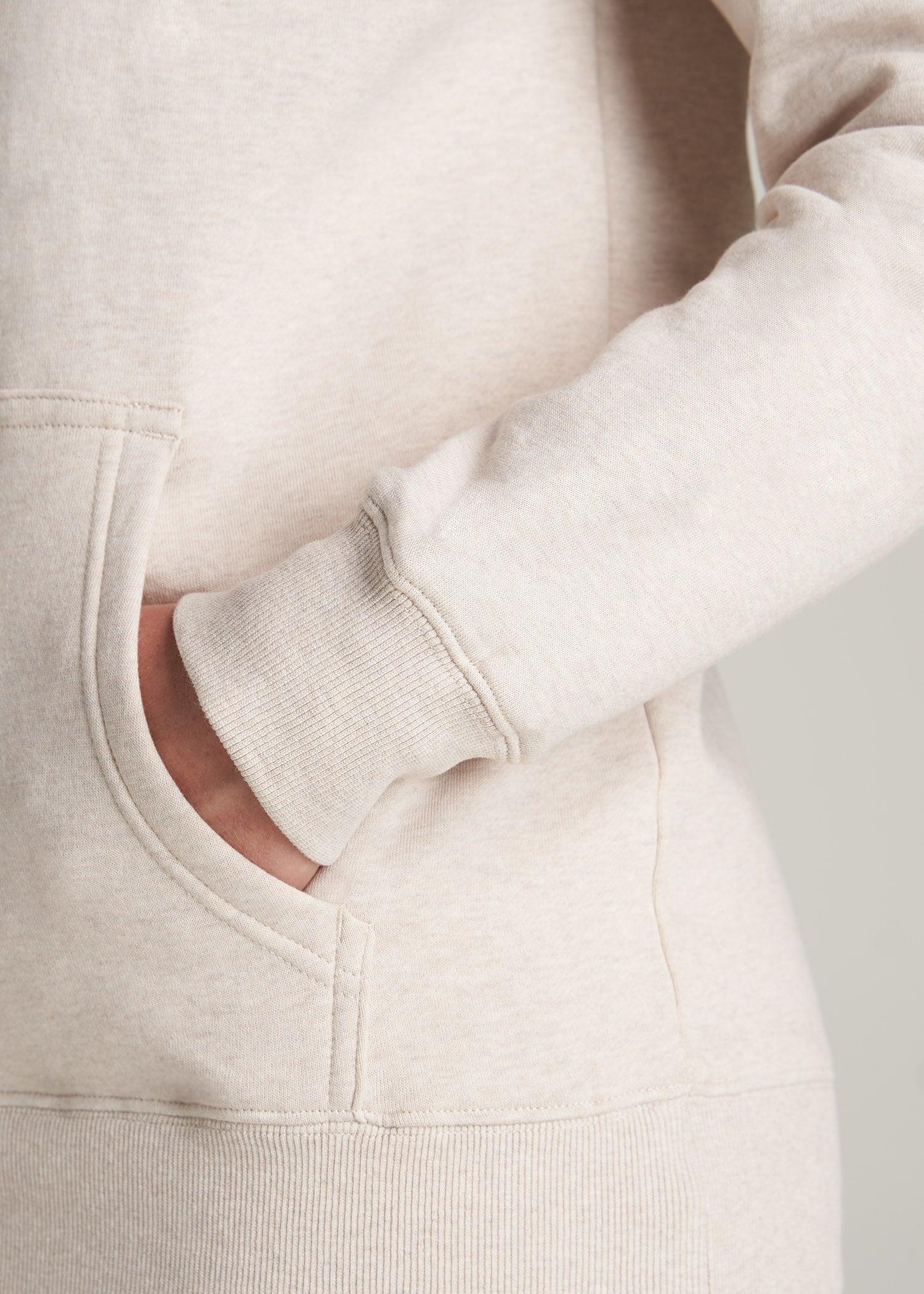 Wearever Fleece Relaxed Fit Women's Tall Hoodie in Oatmeal Mix Product Image