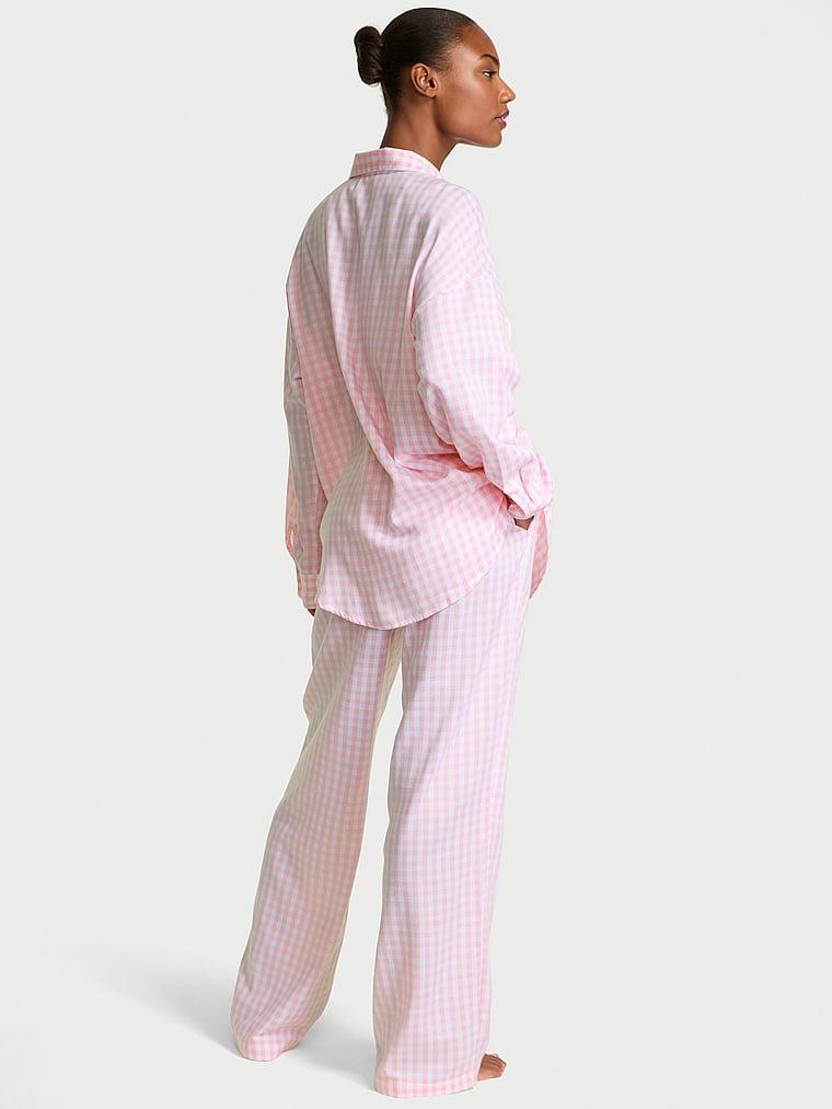 Modal-Cotton Eyelet Long Pajama Set Product Image
