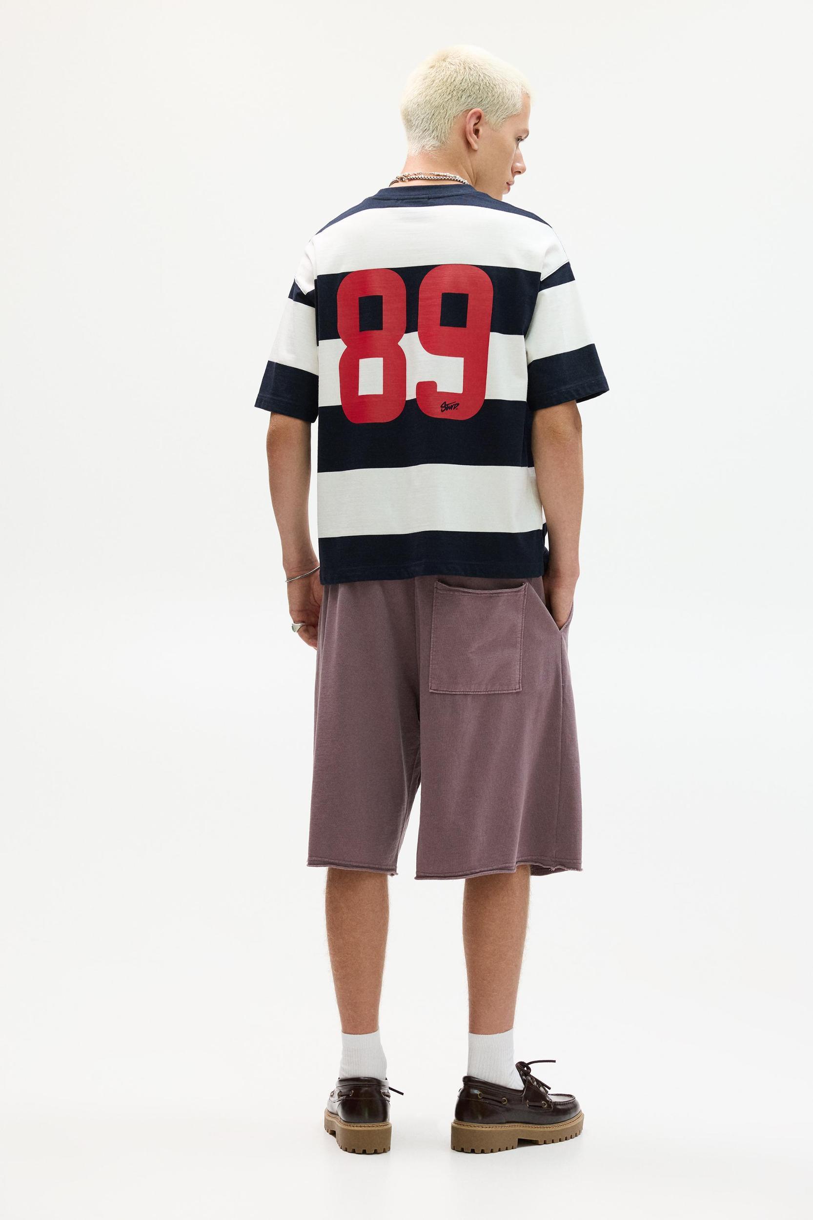 Striped T-shirt with number on the back Product Image