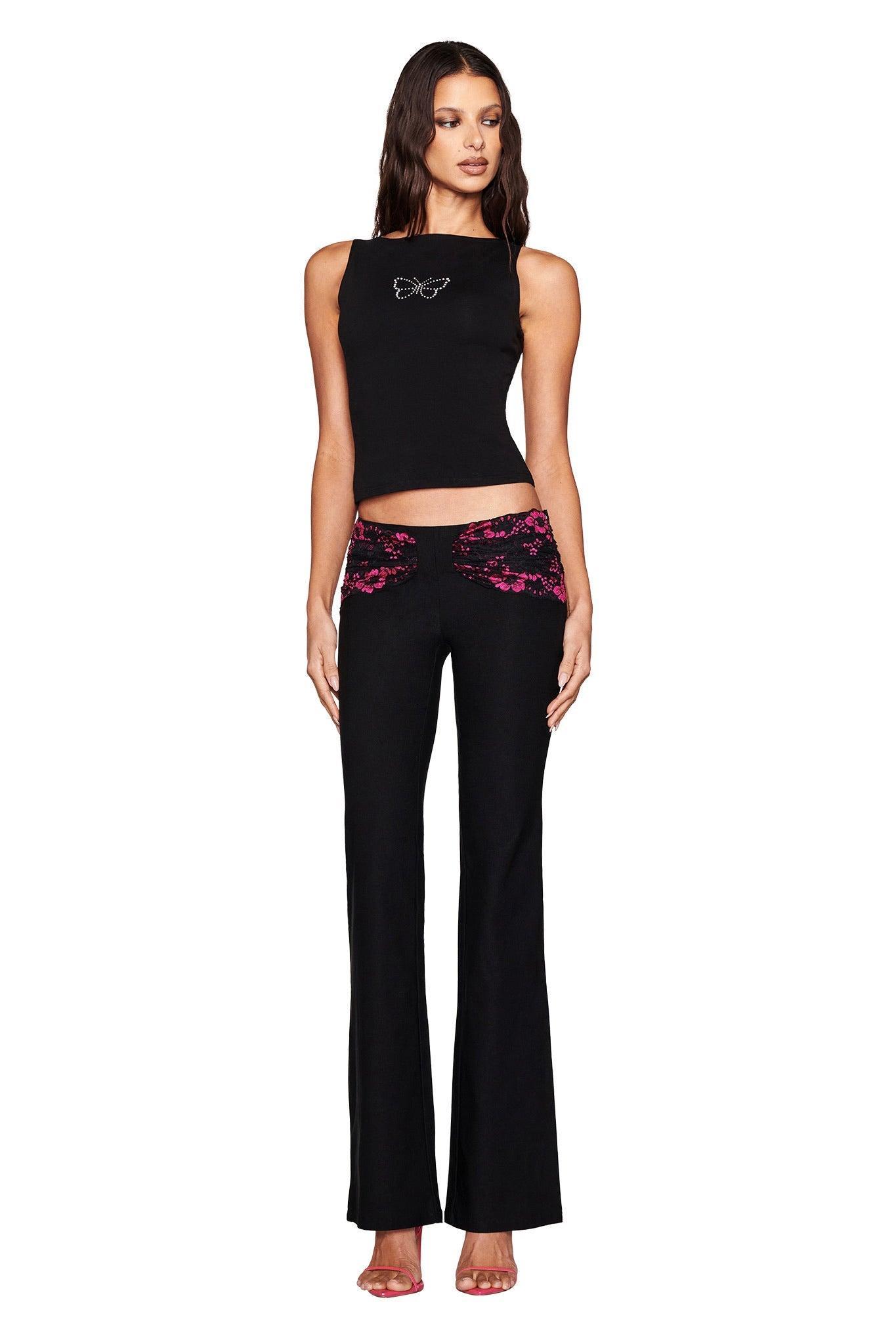 ANGELINA PANT - BLACK : LACE Product Image
