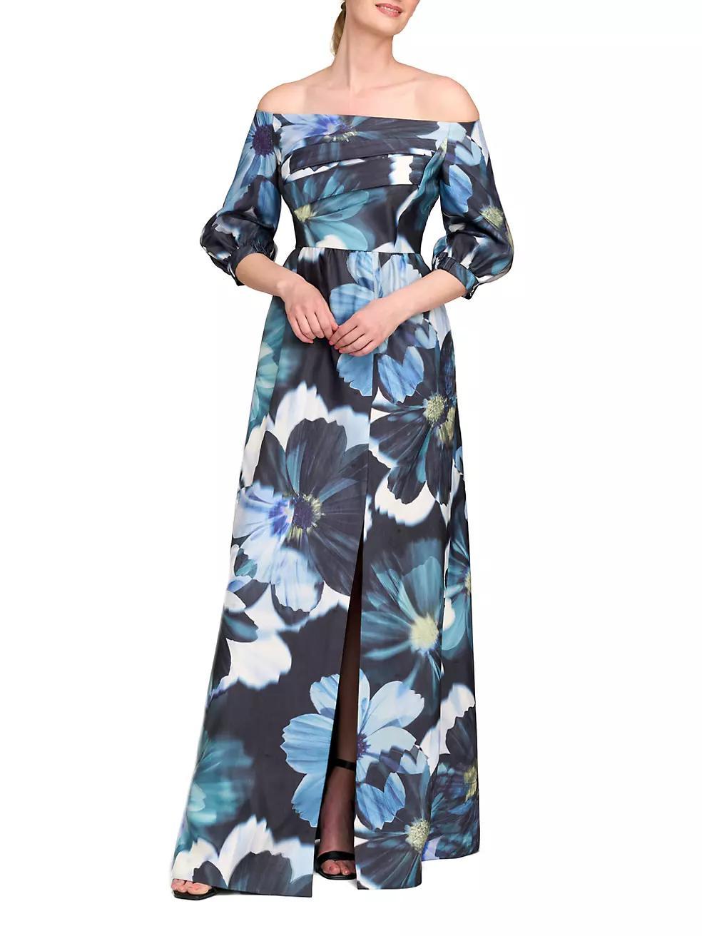 Alison Floral Off-the-Shoulder Gown Product Image