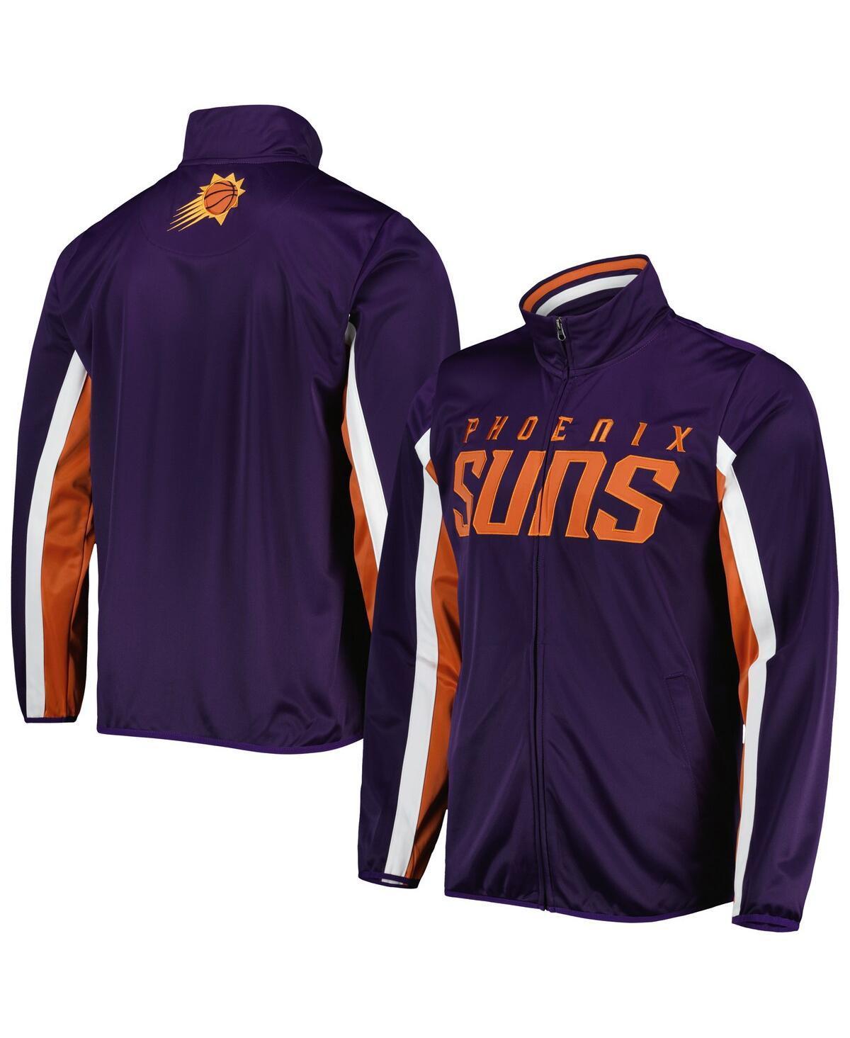 Men's G-III Sports by Carl Banks Purple Phoenix Suns Contender Wordmark Full-Zip Track Jacket, Size: Small, Phx Purple Product Image
