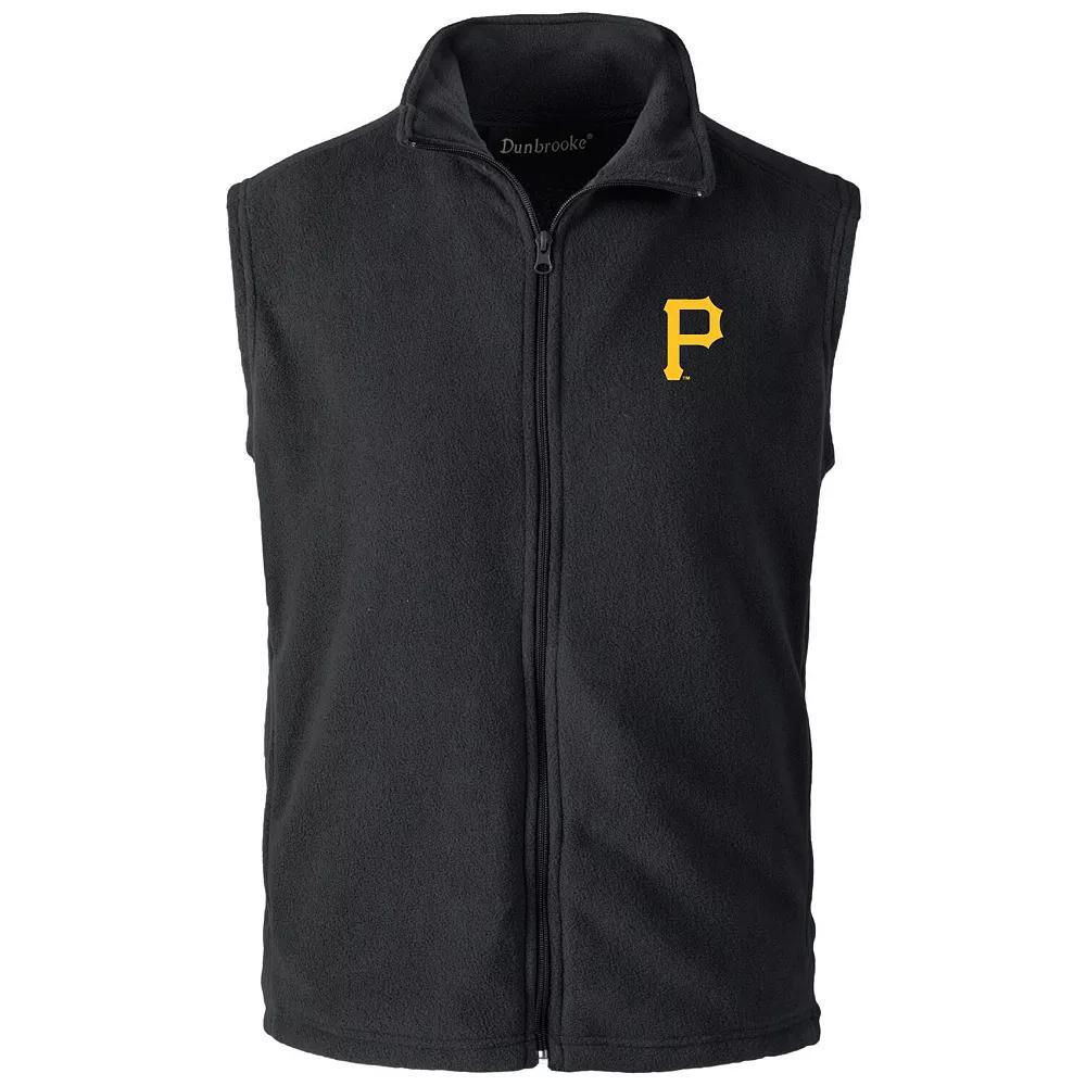 Men's Dunbrooke  Black Pittsburgh Pirates Full-Zip Vest, Size: Large Product Image