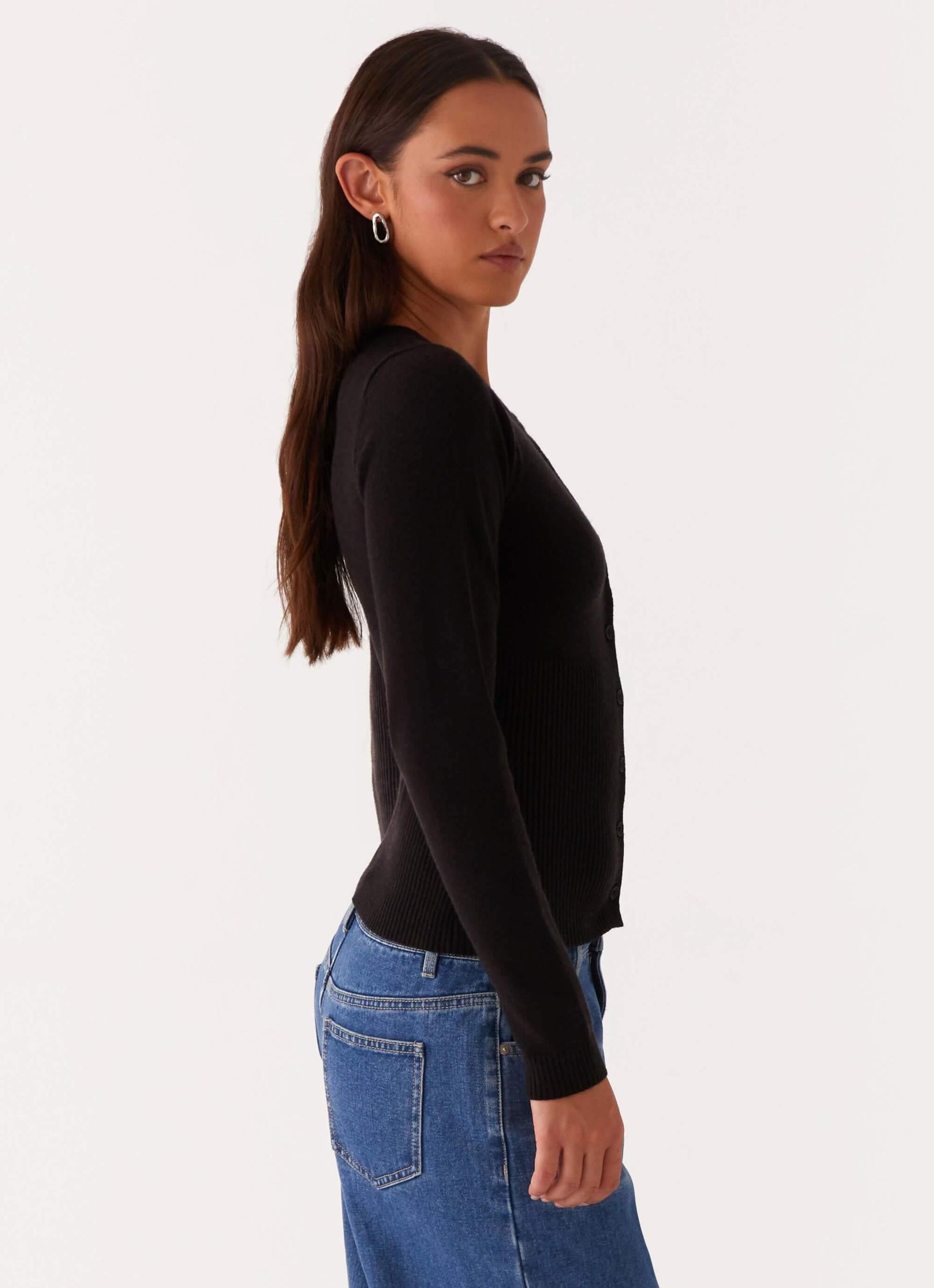 Reagan Knit Top - Black Product Image