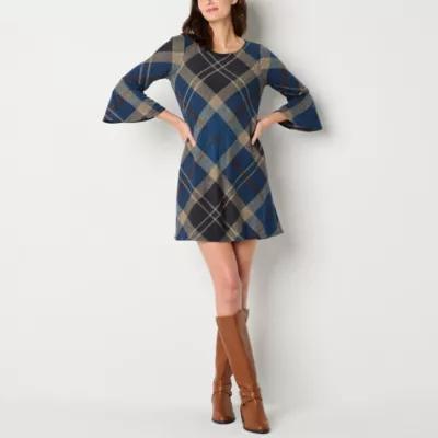 Jessica Howard Womens 3/4 Sleeve Shift Dress Product Image