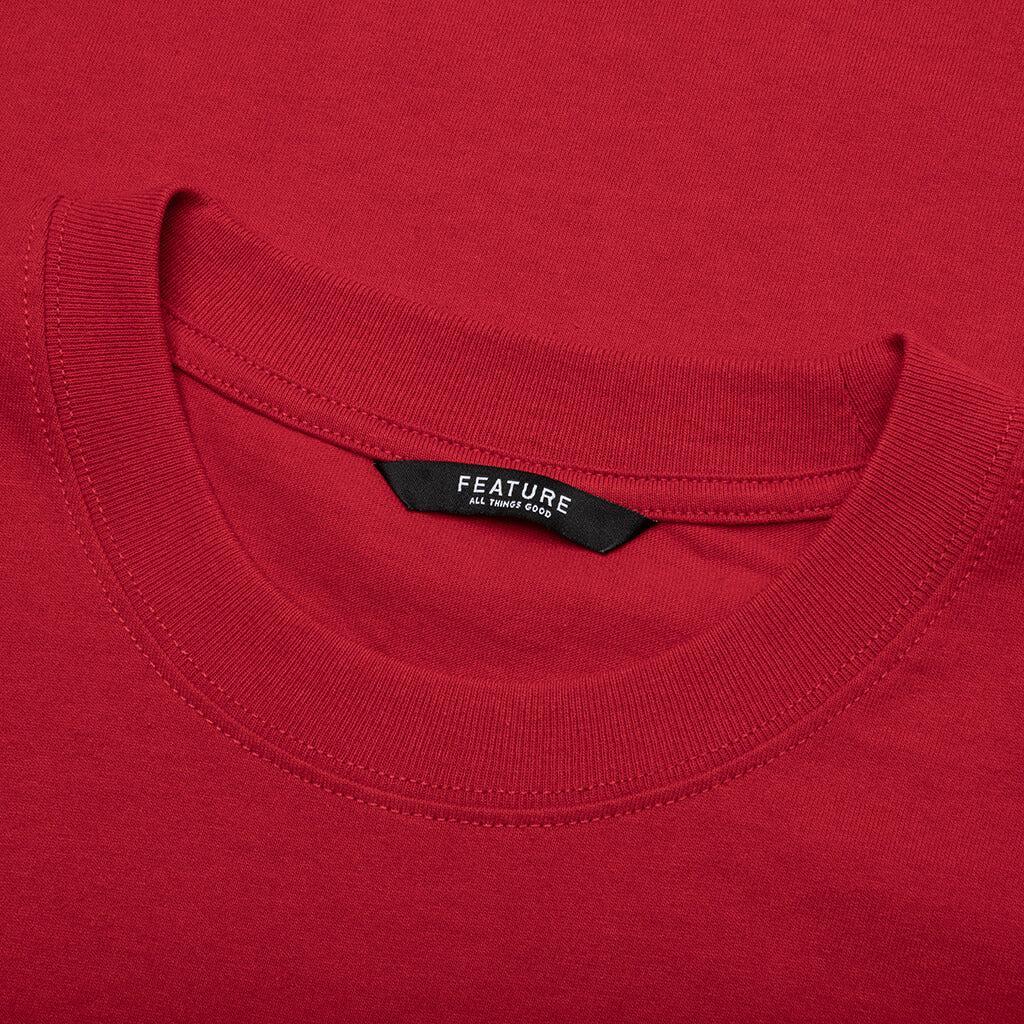 Small Red Heart T-Shirt - Purple Male Product Image