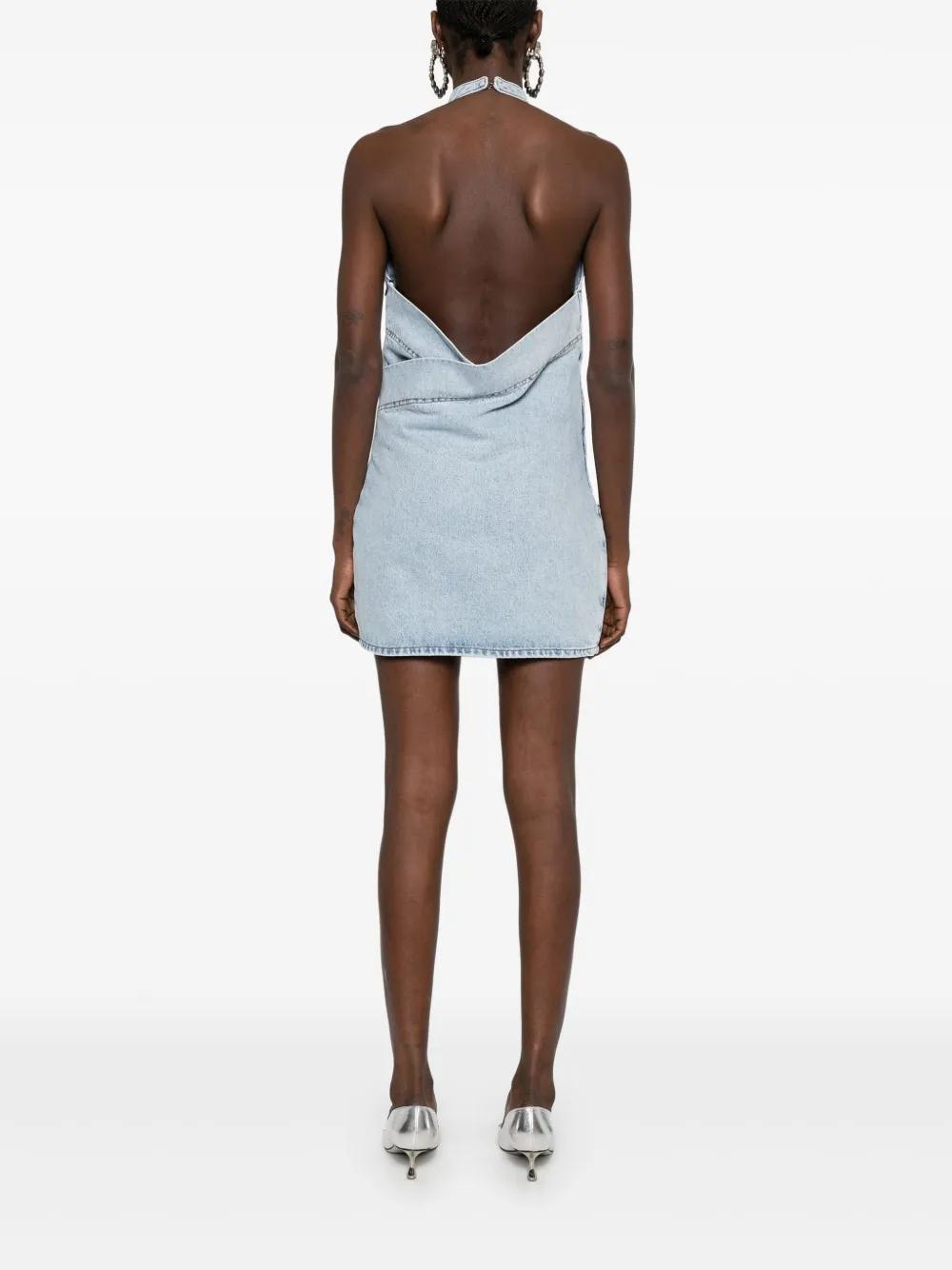 rose-appliqué mini dress Product Image