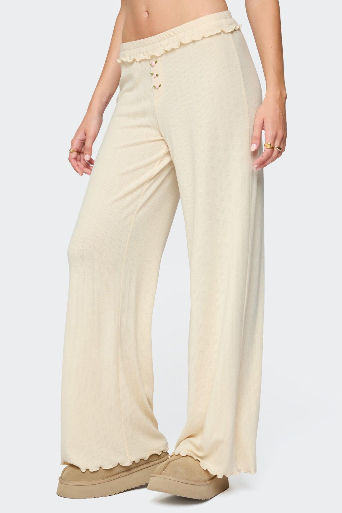 Posy Ruffle Pointelle Pants Product Image