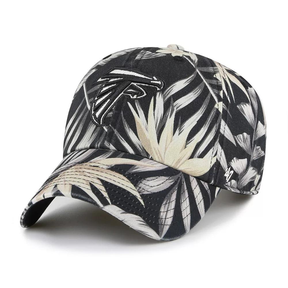 Men's '47 Black Atlanta Falcons Tropicalia Clean Up Adjustable Hat Product Image