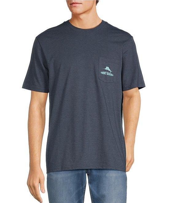 Tommy Bahama Rumming Back Wine Retriever Short Sleeve Pocketed Graphic T-Shirt Product Image