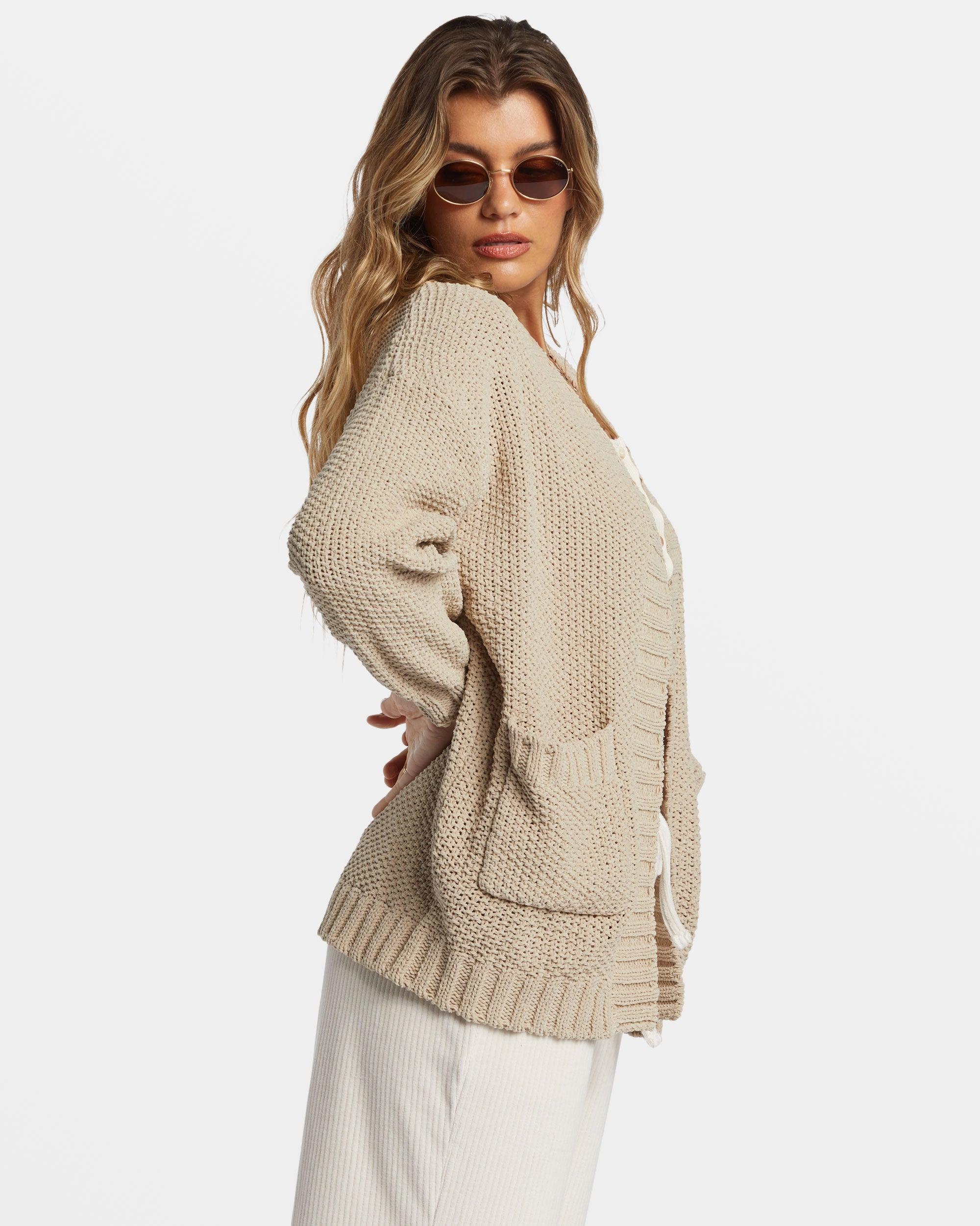 Sea Side Cardigan - Cobblestone Female Product Image