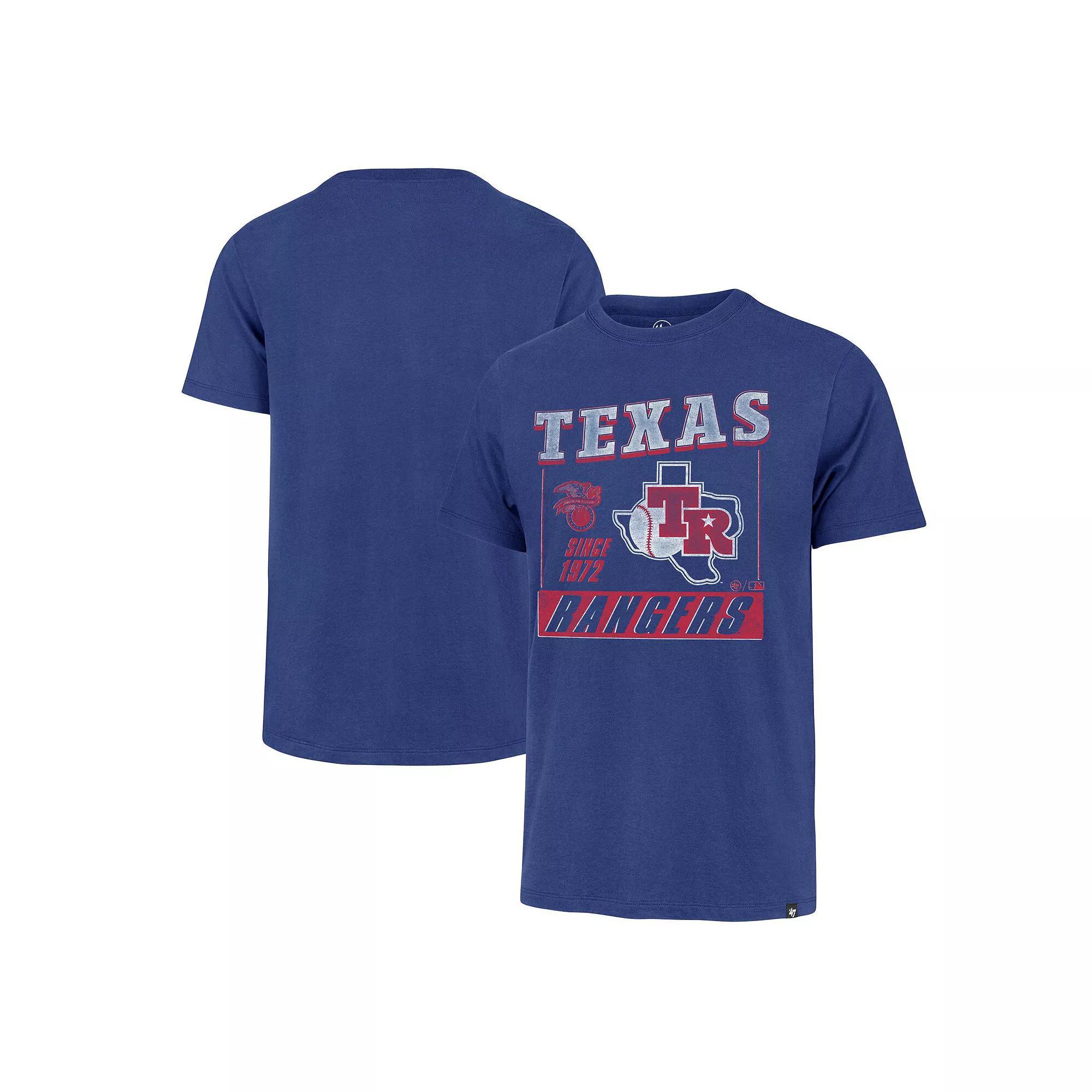 Men's '47 Royal Texas Rangers Outlast Franklin T-Shirt, Size: XL, Blue Product Image