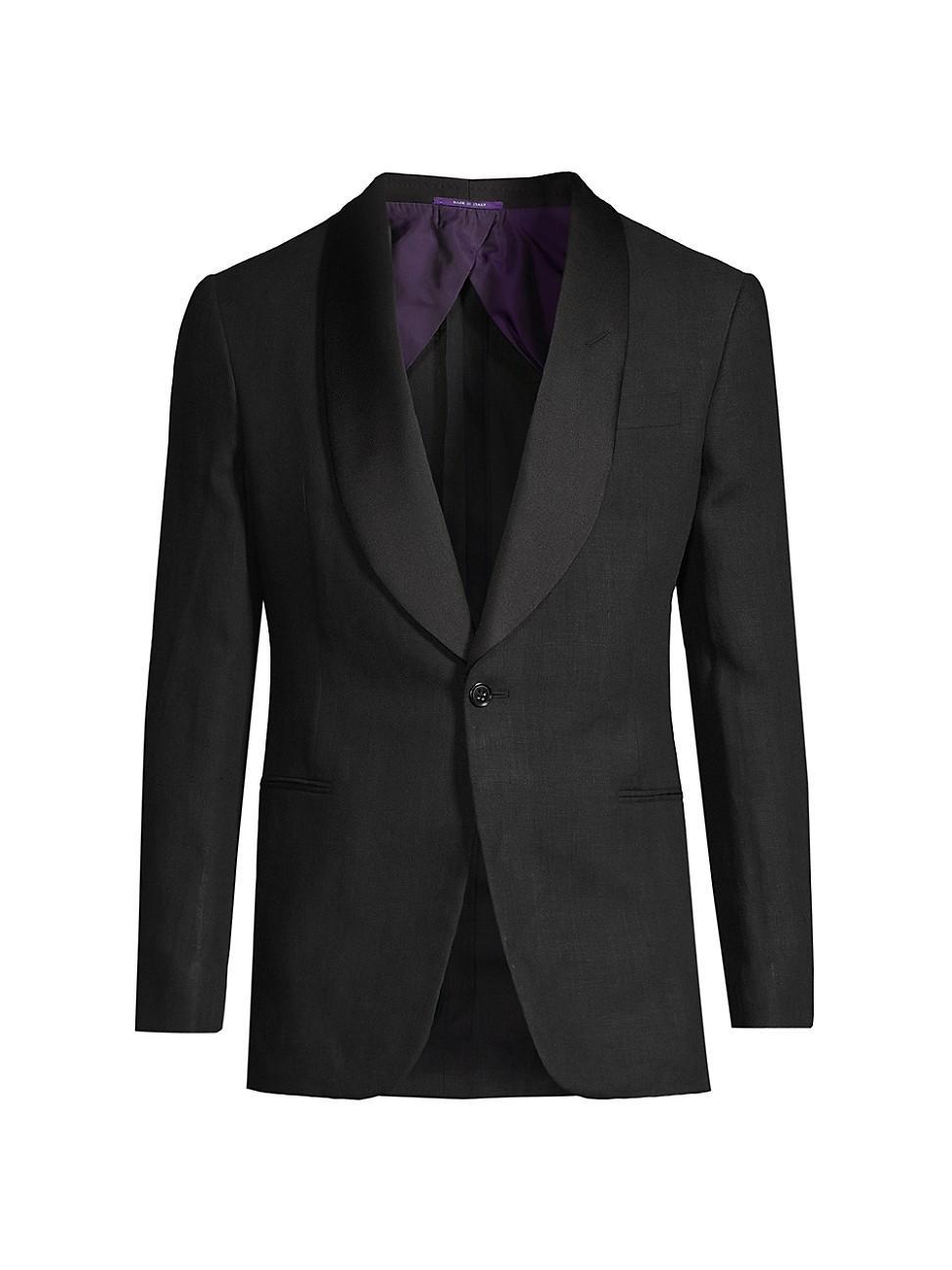 Mens Kent Hand-Tailored Linen Tuxedo Jacket Product Image