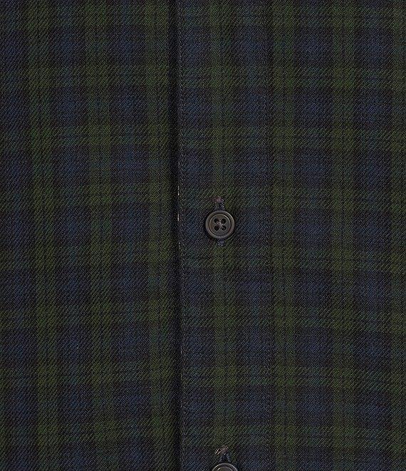 Cremieux Blue Label Reversible Print Twill Plaid Long Sleeve Woven Shirt Product Image