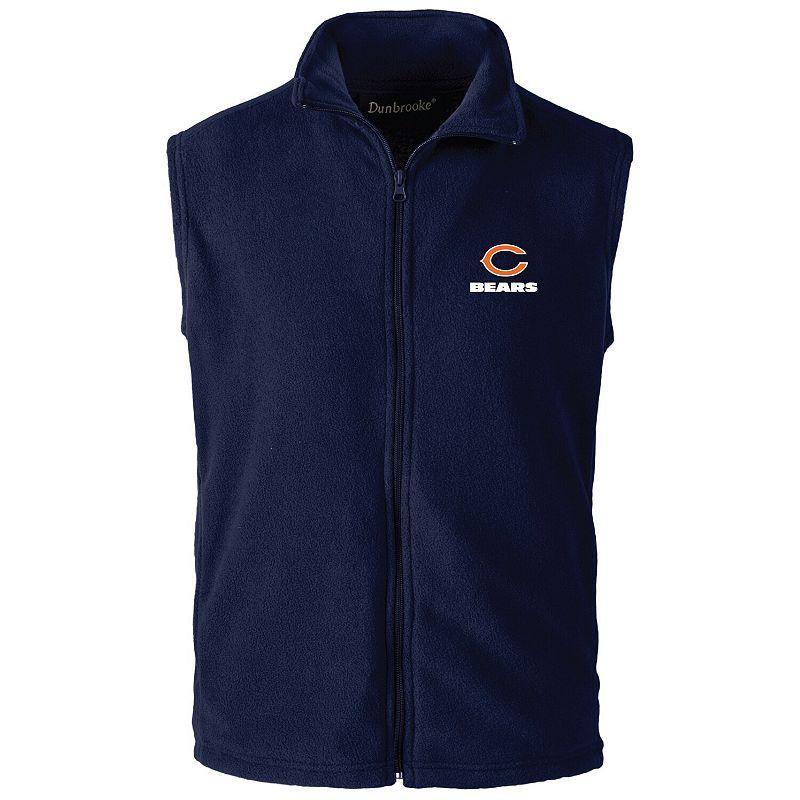 Men's Navy Chicago Bears Houston Fleece Full-Zip Vest, Size: Small, Blue Product Image