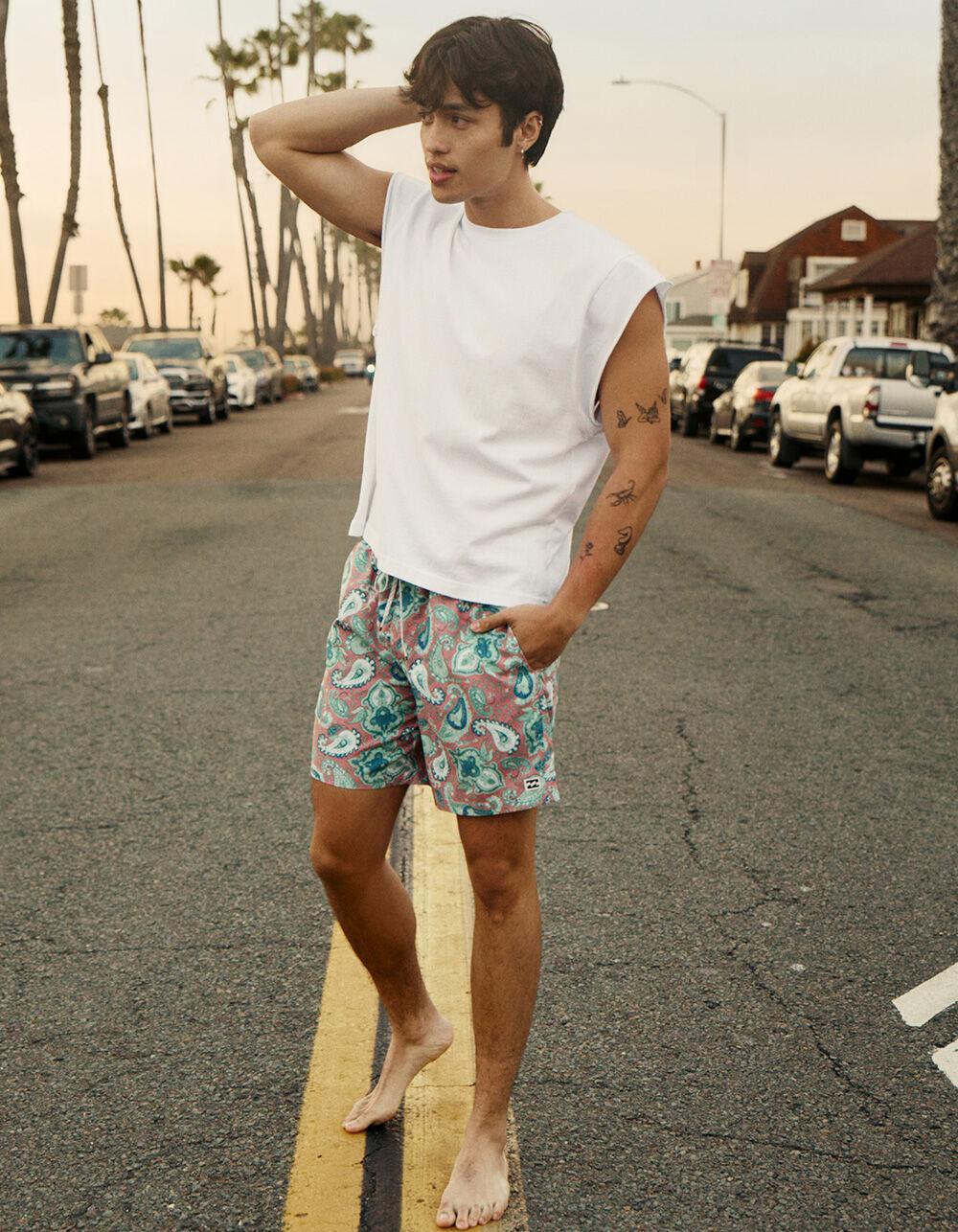 BILLABONG Shorey Layback Mens Volley Shorts - MAUVE Product Image