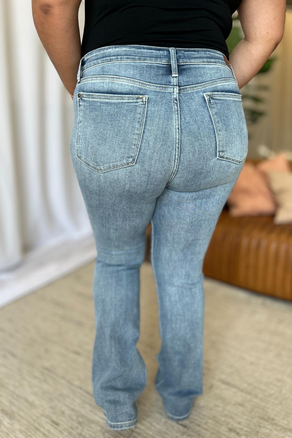 Renae Mid-Rise Nondistressed Bootcut Judy Blue Jeans - ONLINE EXCLUSIVE! Product Image