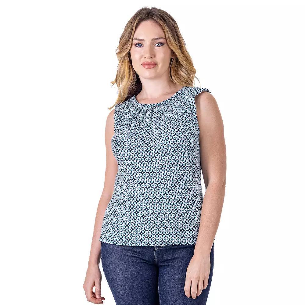 Women's 24Seven Comfort Apparel Back Closure Sleeveless Top, Size: Medium, Black Team Product Image