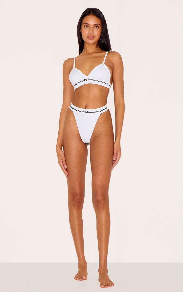 PRETTYLITTLETHING White Tape Thong Product Image