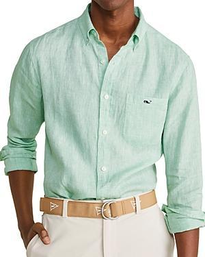 Vineyard Vines Solid Linen Shirt (Jake ) Men's Clothing Product Image
