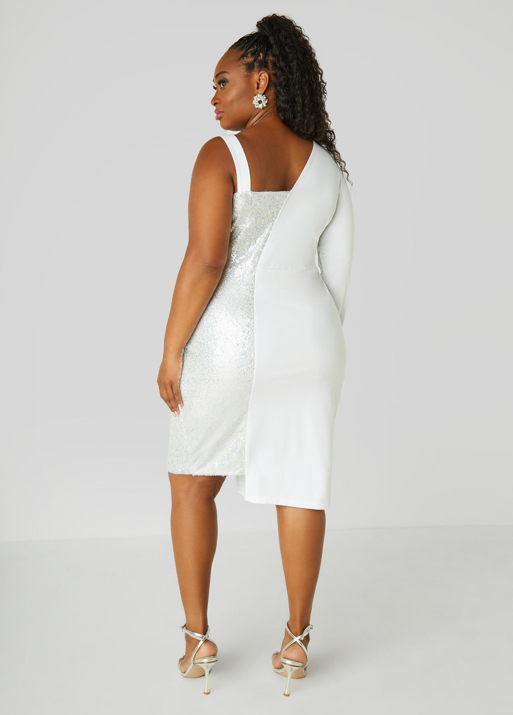 Asymmetric Sequined Blazer Dress Product Image