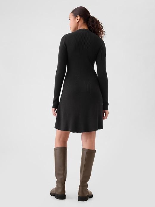 Mockneck Rib Mini Sweater Dress Product Image