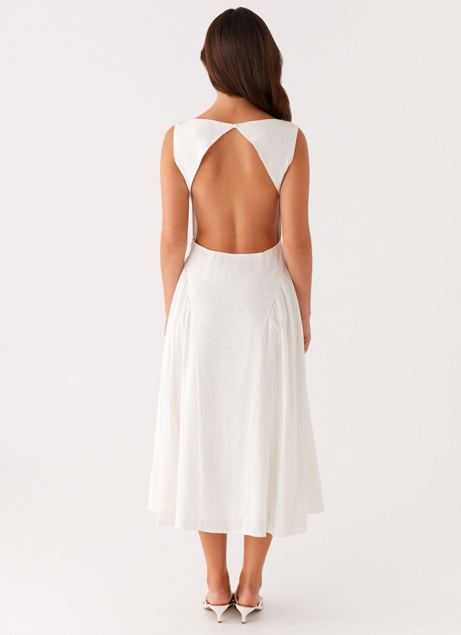 Maylah Midi Dress - White Product Image