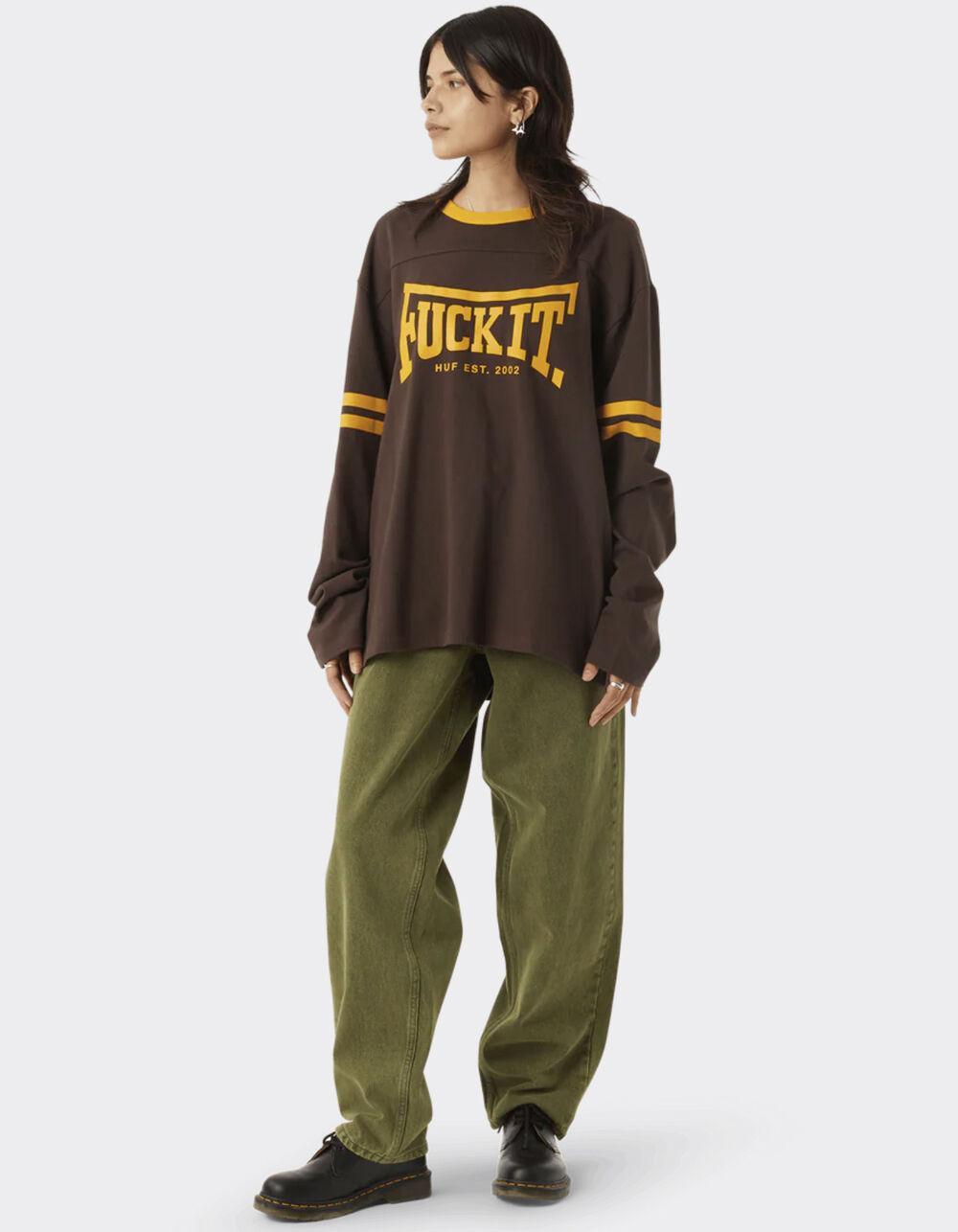 HUF Cromer Washed Mens Baggy Jeans - DK GREEN Product Image