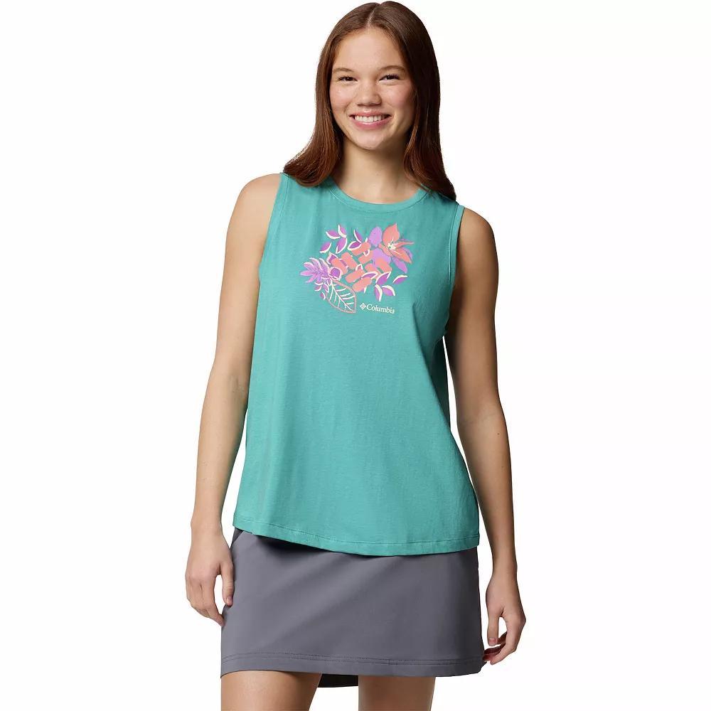 Women's Columbia Ruby Springs Crewneck Graphic Tank Top, Size: Small, Alpenglow Product Image