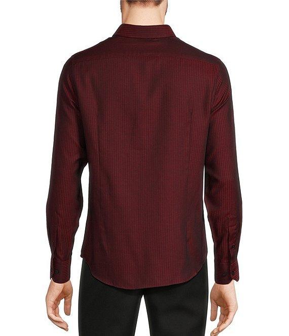 Murano Big & Tall Timeless Twenties Collection Slim Fit Herringbone Print Long Sleeve Woven Shirt Product Image